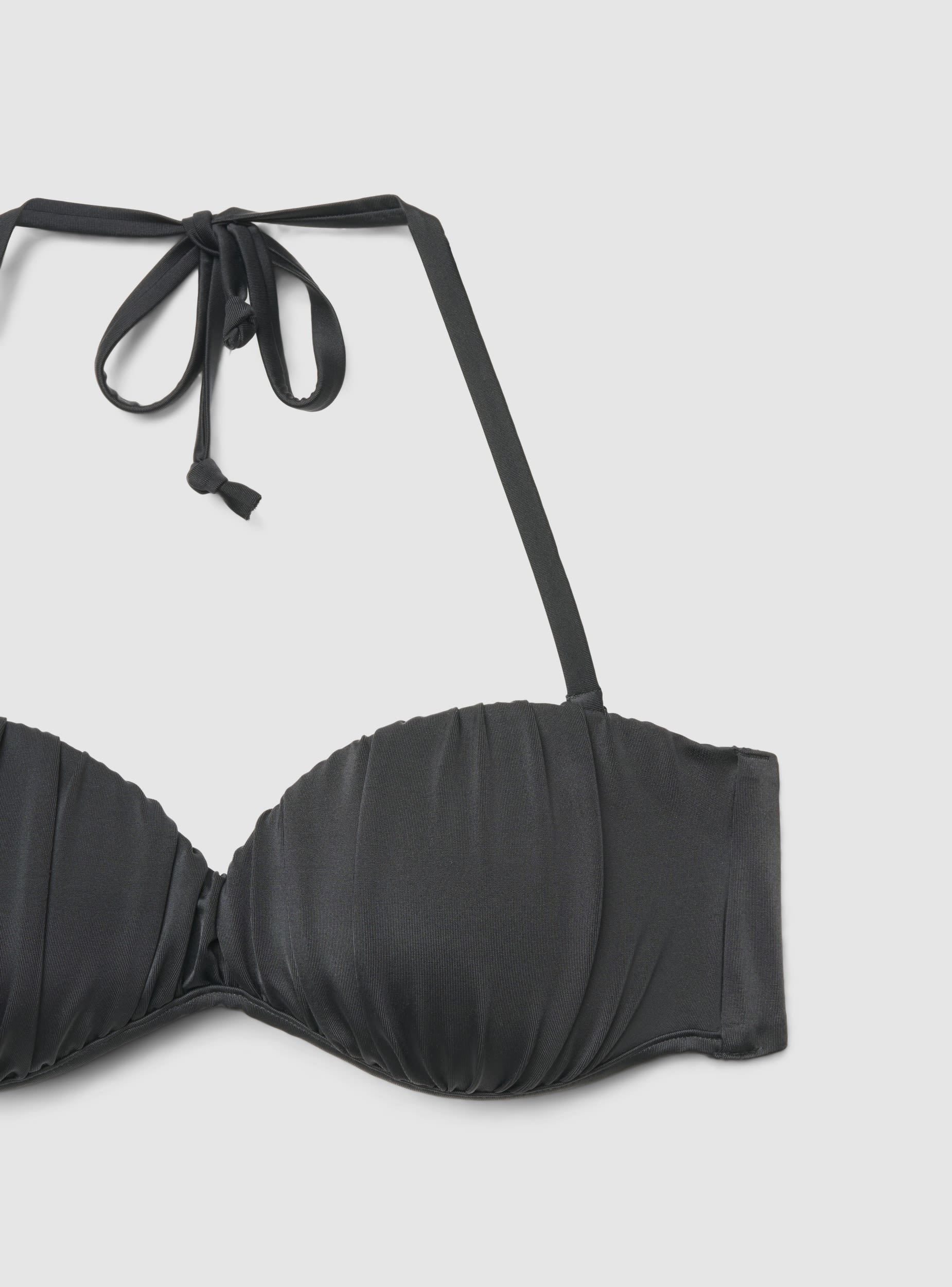 Reggiseno bikini a fascia arricciata con laccetti - Image 7