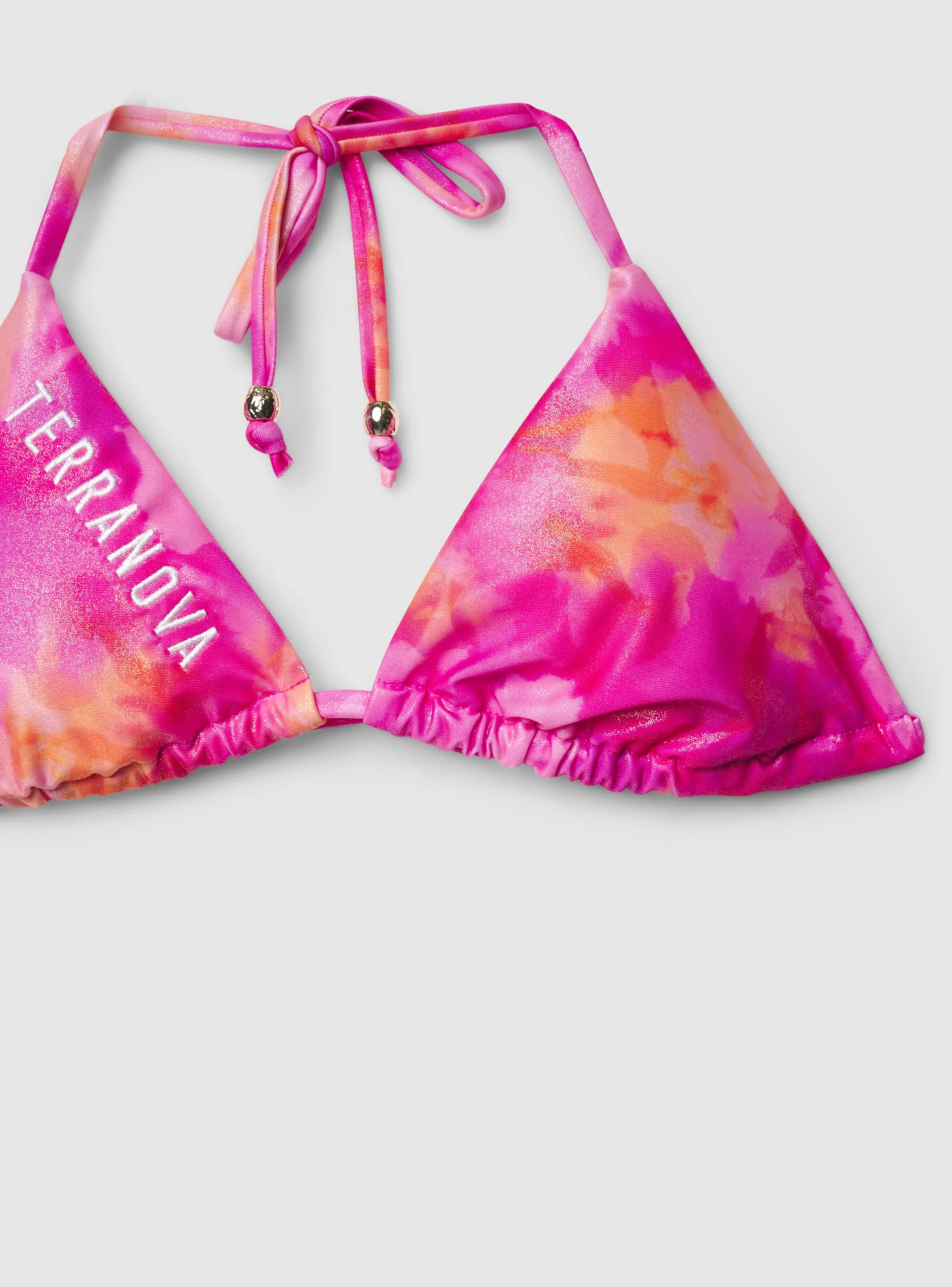 Reggiseno bikini a triangolo sfumato con scritta - Image 3