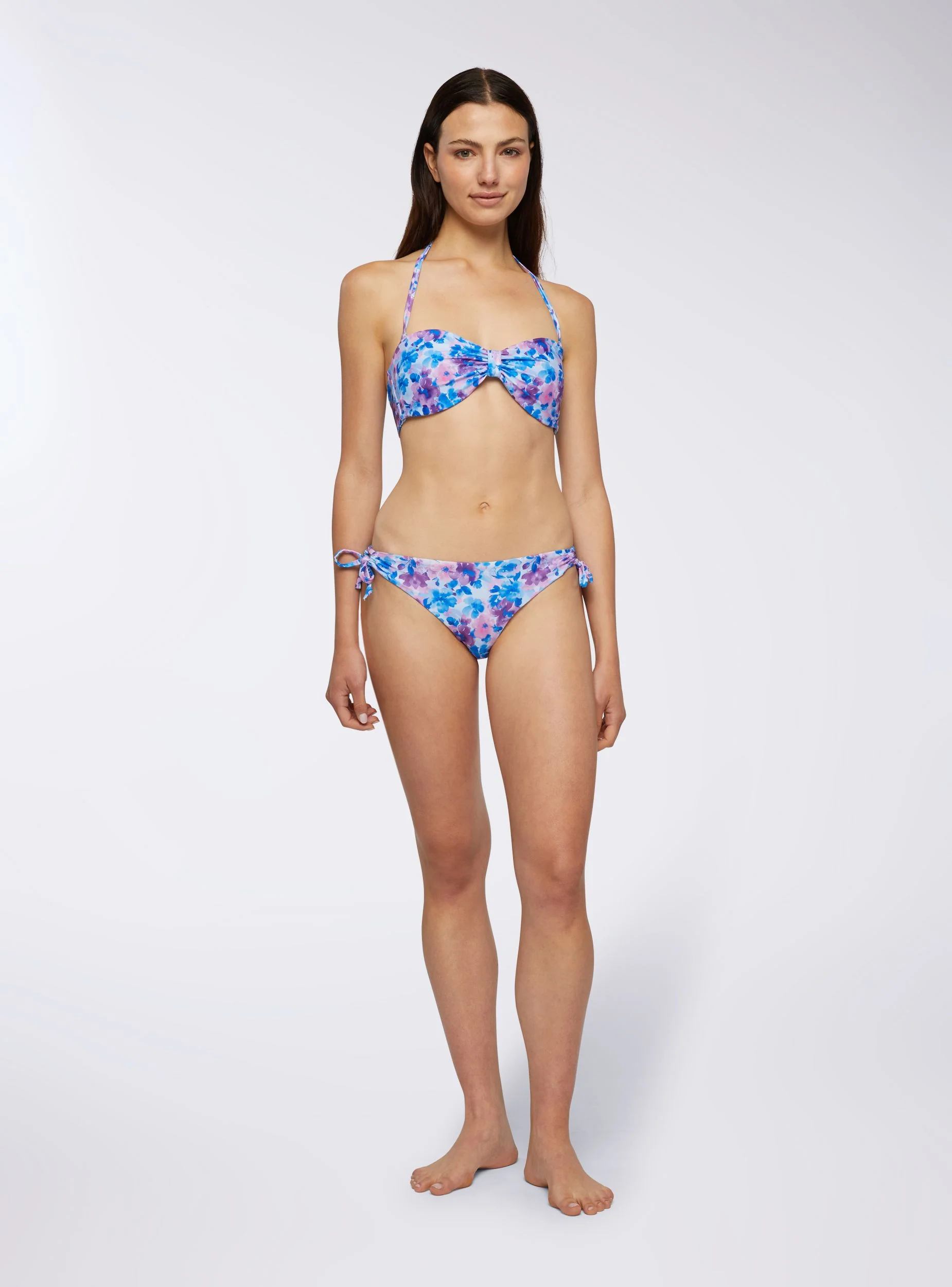 Reggiseno bikini floreale spalline multiway