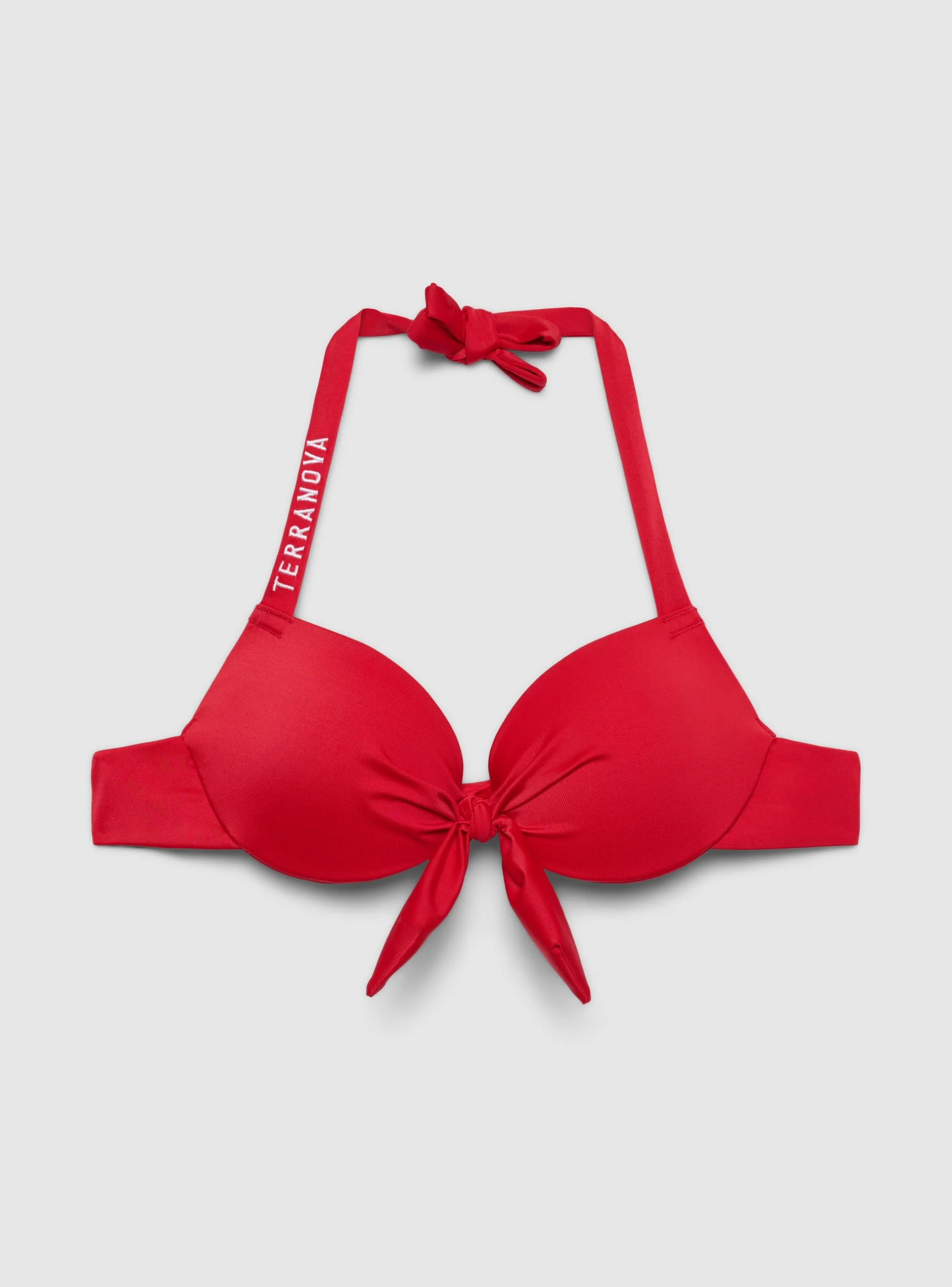 Reggiseno bikini push-up con fiocco e logo - Image 5