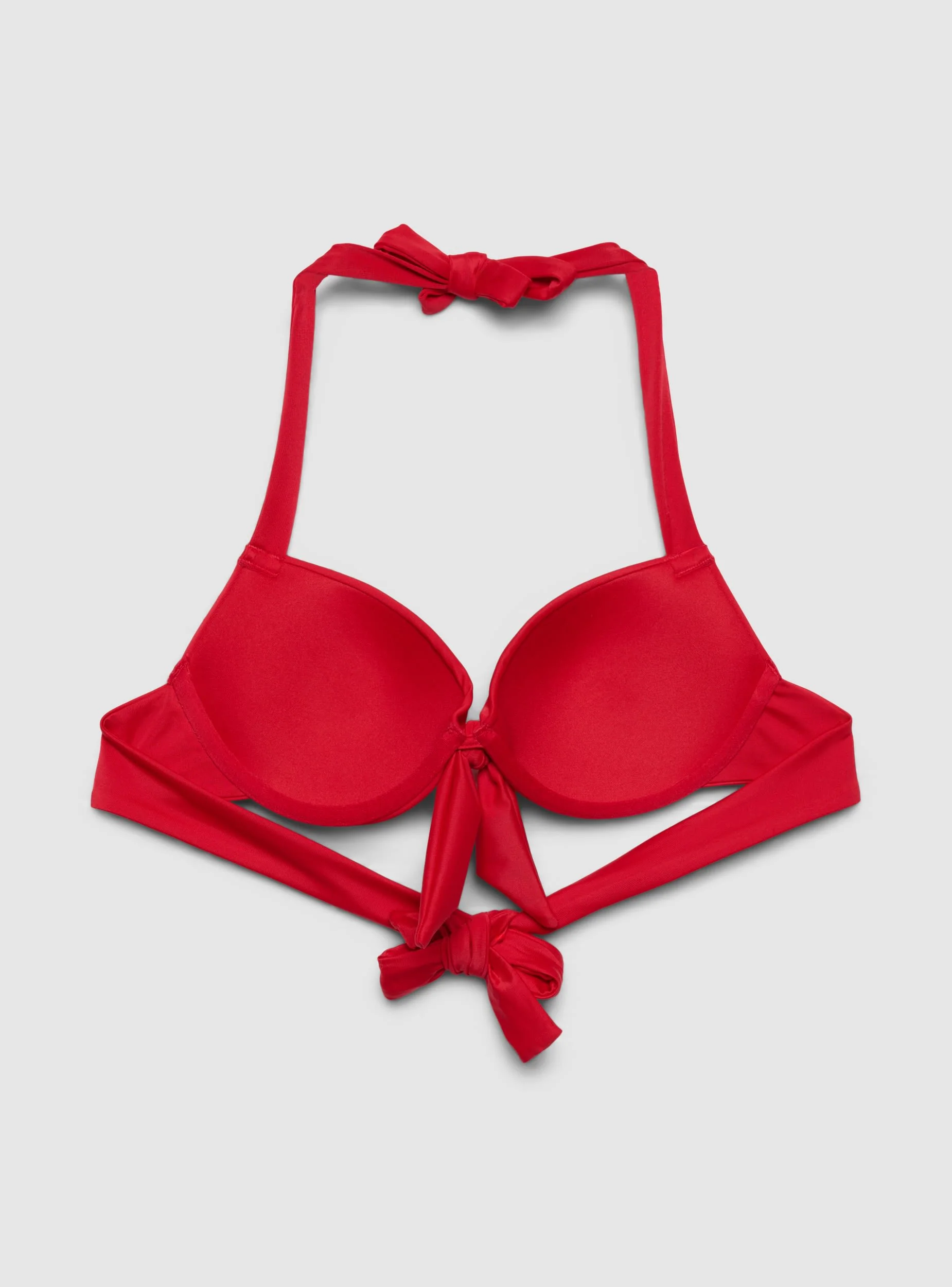 Reggiseno bikini push-up con fiocco e logo - Image 6
