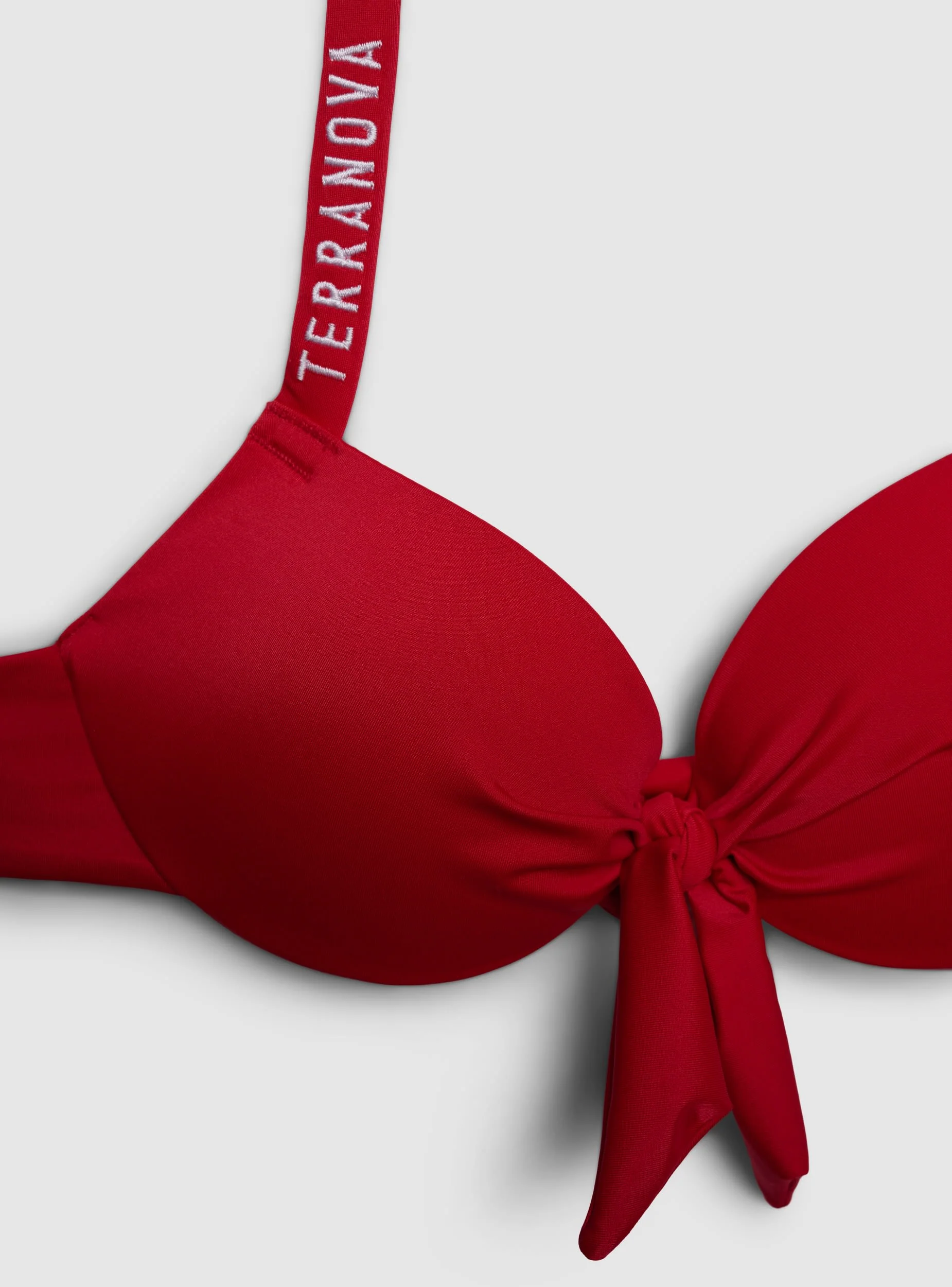 Reggiseno bikini push-up con fiocco e logo - Image 7