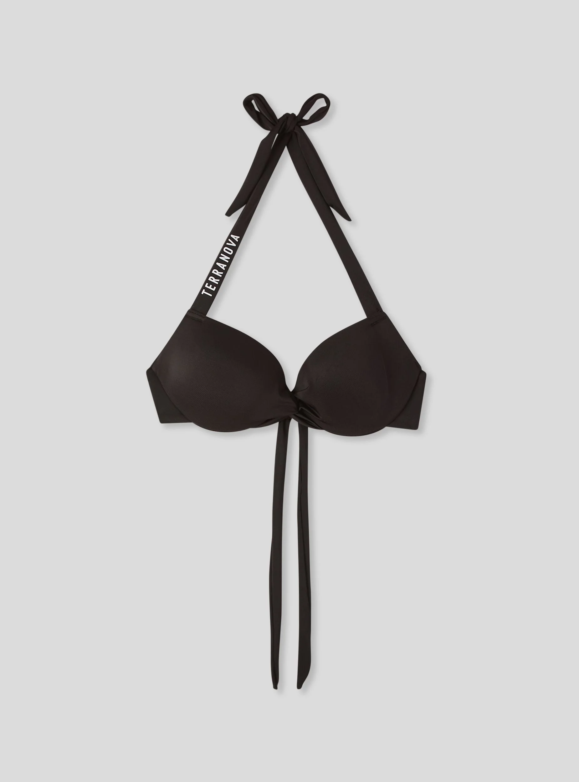 Reggiseno bikini push-up con incrocio e logo - Image 5