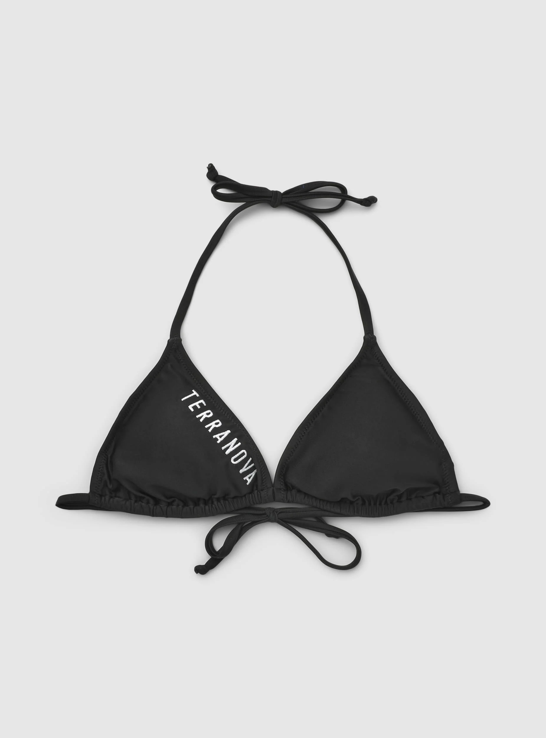 Reggiseno bikini triangolo a tinta unita con logo - Image 5