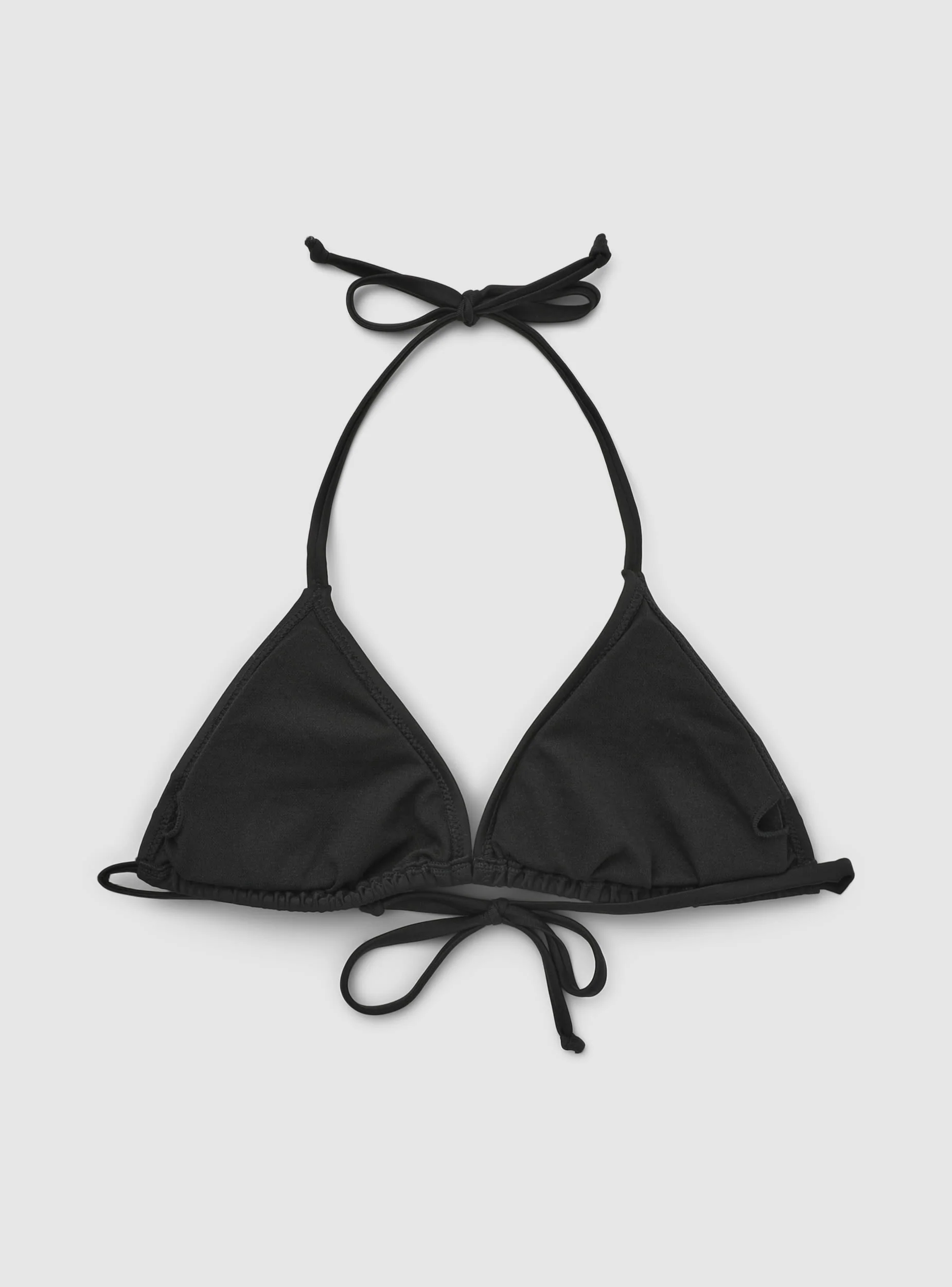 Reggiseno bikini triangolo a tinta unita con logo - Image 6