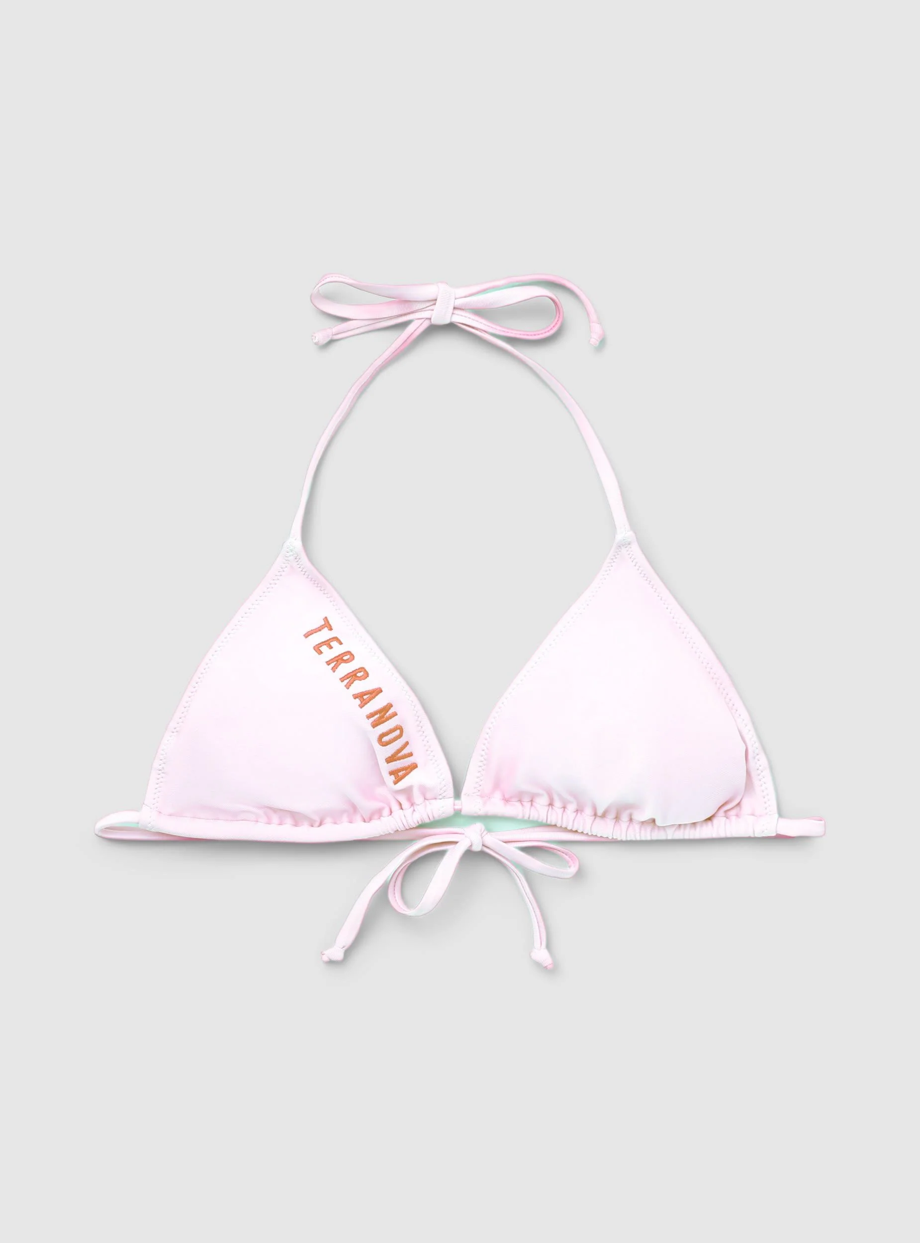 Reggiseno bikini triangolo a tinta unita con logo - Image 5