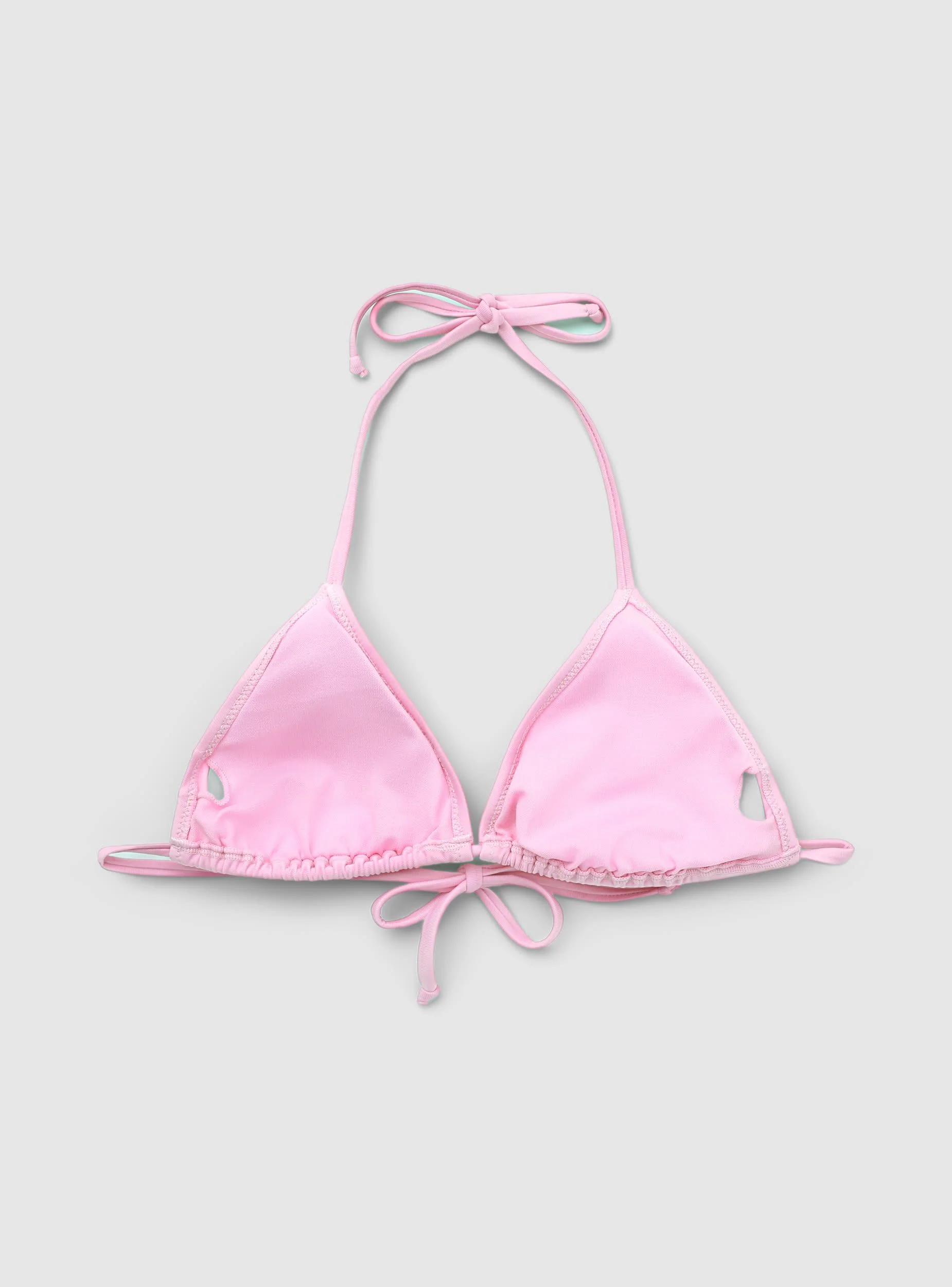 Reggiseno bikini triangolo a tinta unita con logo - Image 6