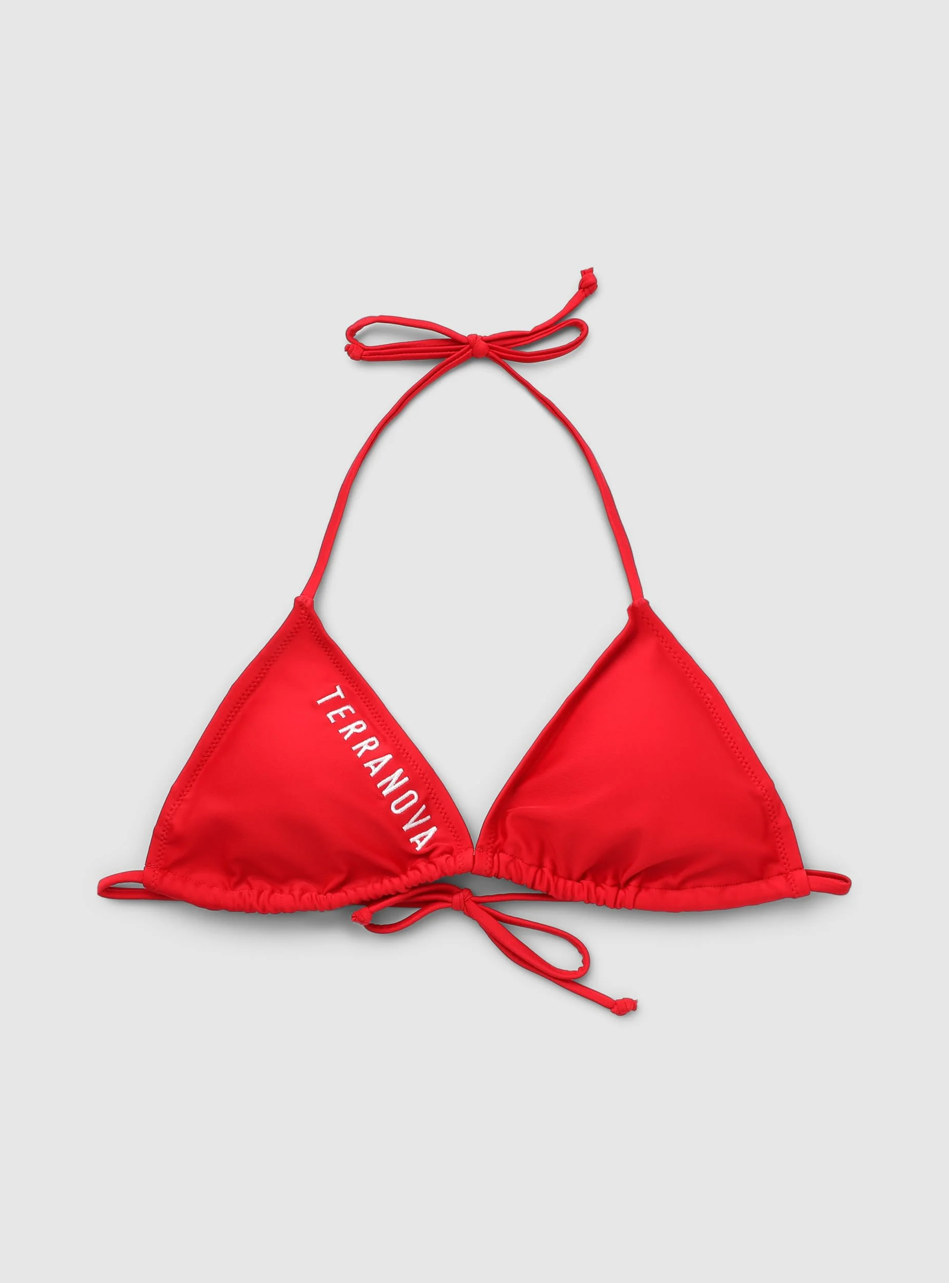 Reggiseno bikini triangolo a tinta unita con logo - Image 5