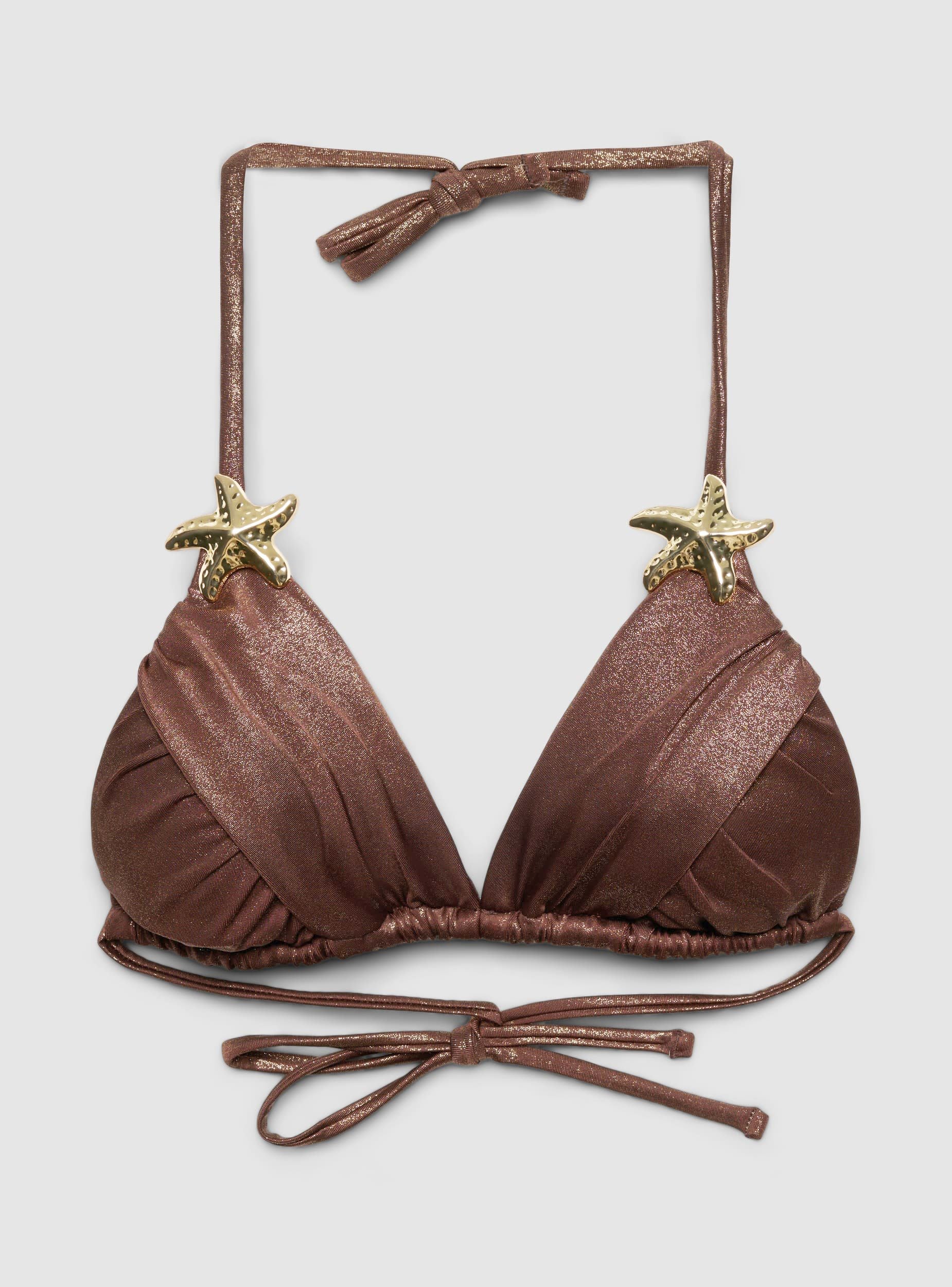 Reggiseno bikini triangolo con applicazioni a stella marina - Image 7