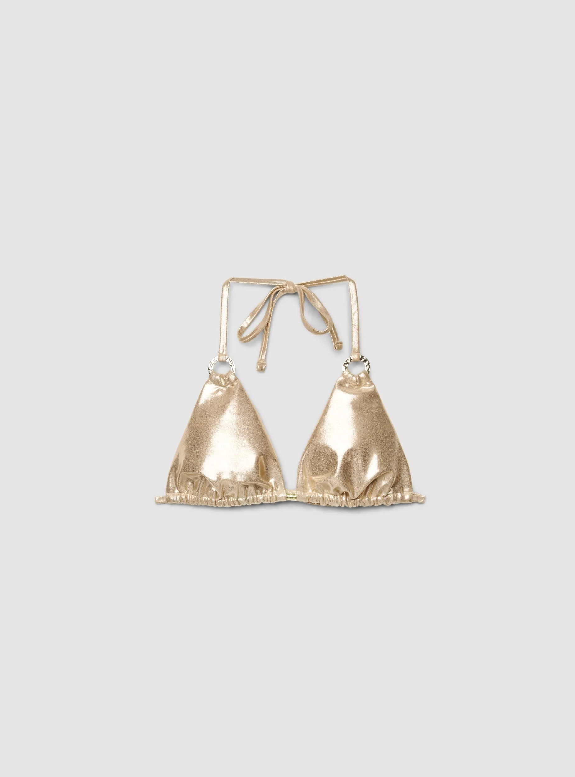 Reggiseno bikini triangolo con effetto luccicante - Image 5