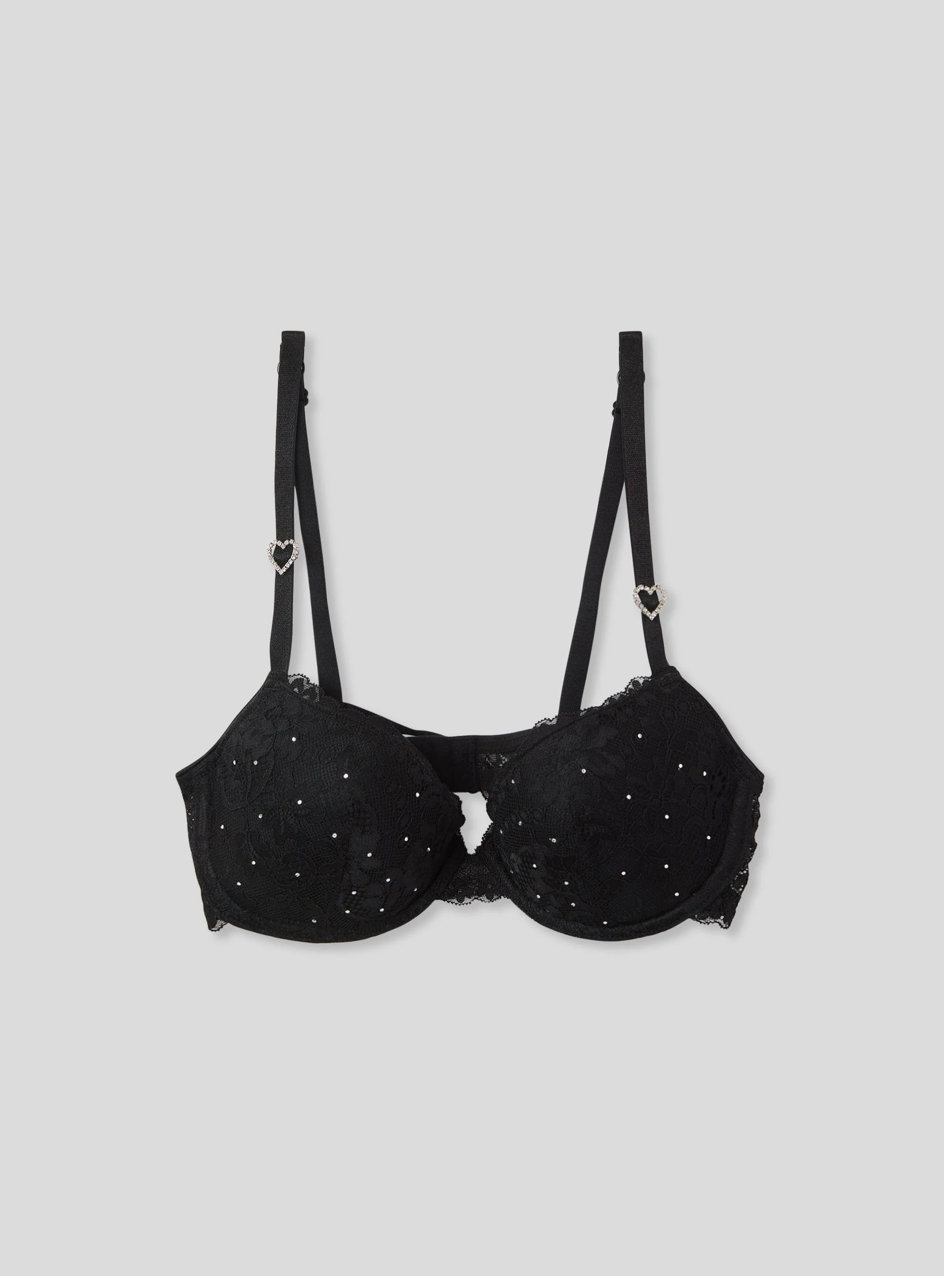 Reggiseno push-up con cuori in strass - Image 5