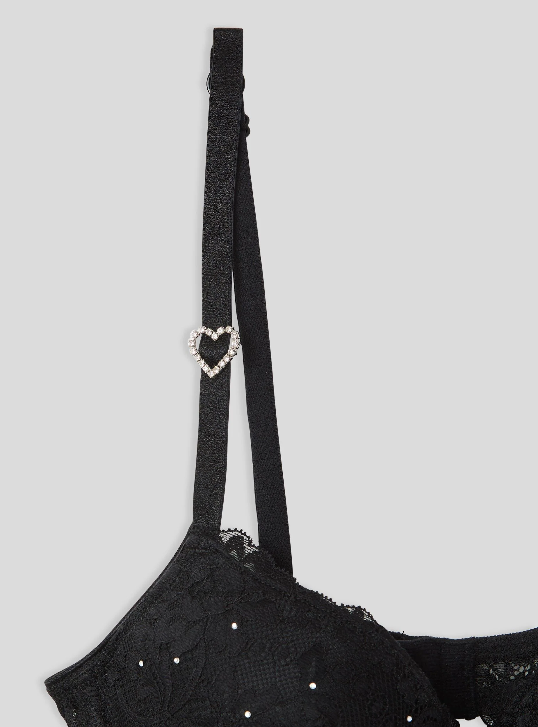 Reggiseno push-up con cuori in strass - Image 6