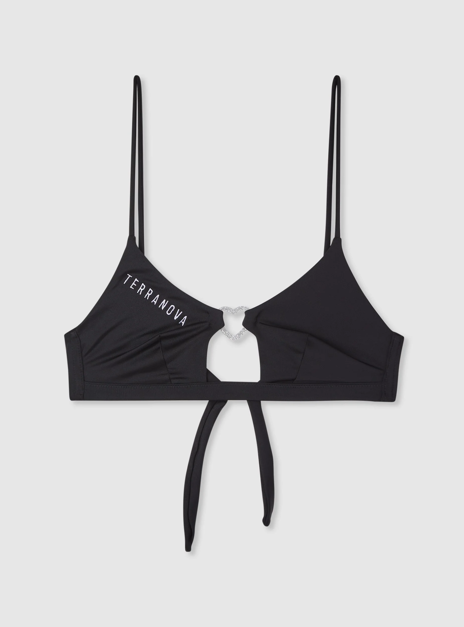 Reggiseno triangolo bikini con cuore e ricamo logo TRN - Image 3