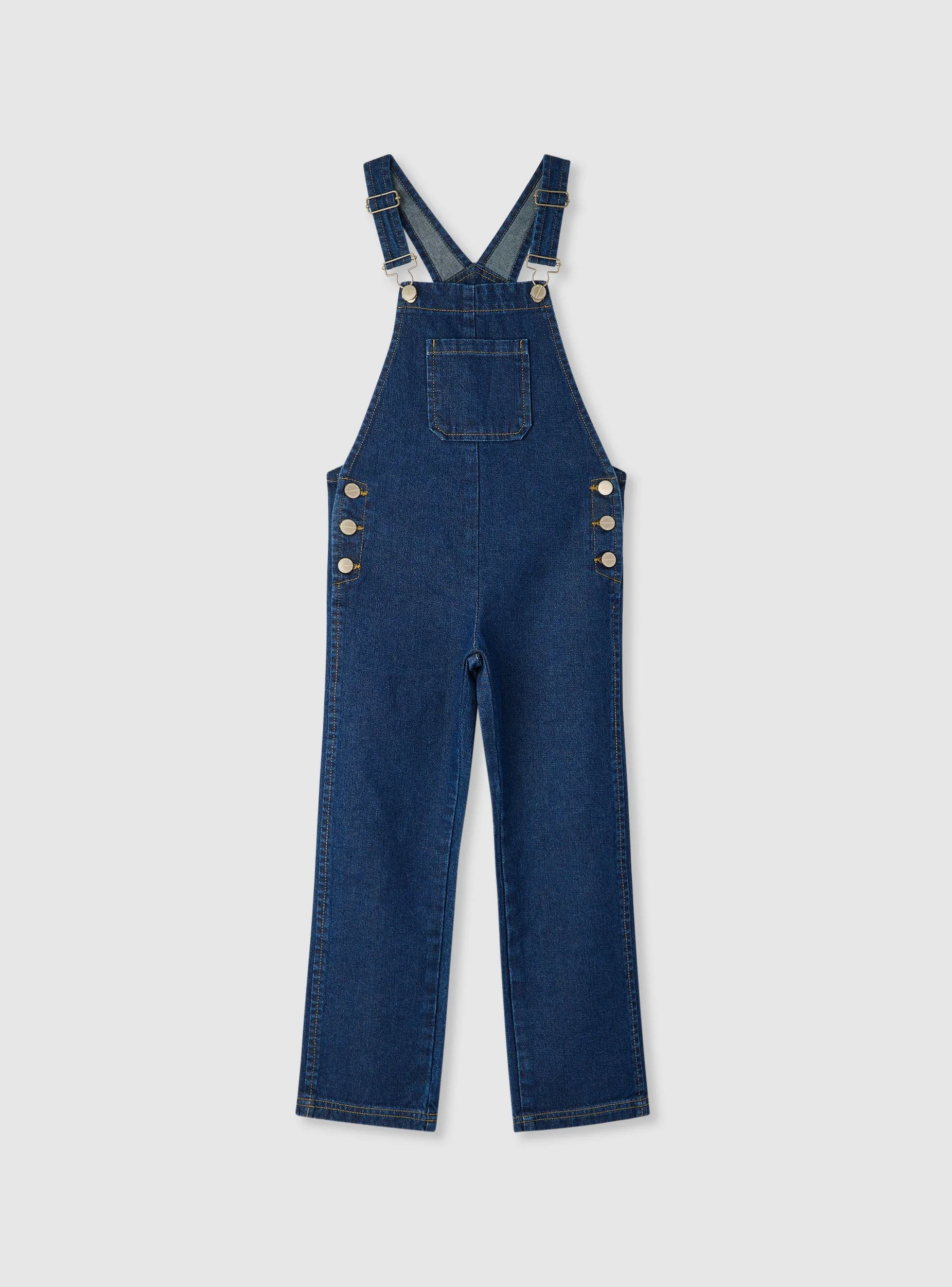 Salopette jeans con tasche - Image 3