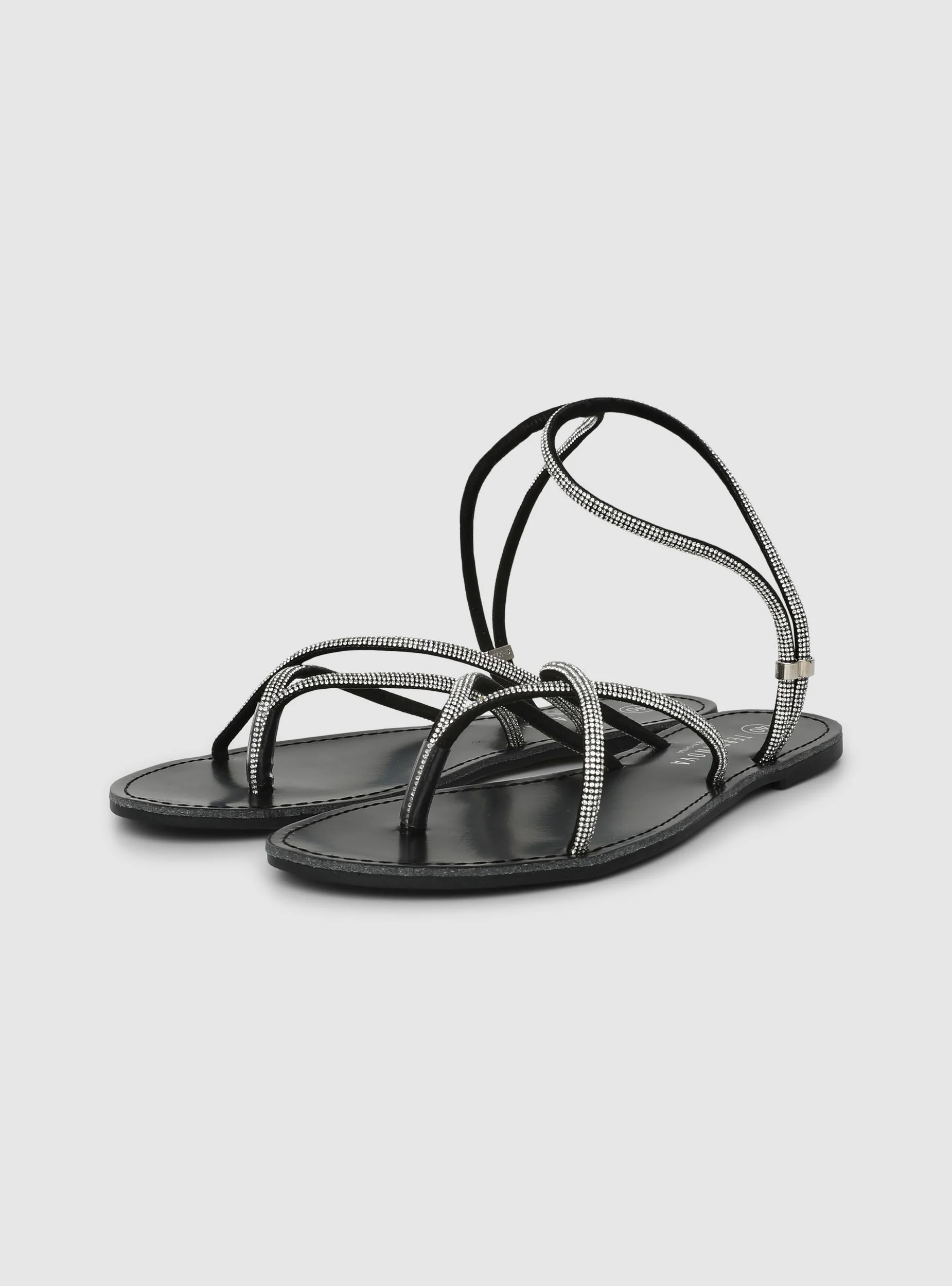 Sandali bassi cinturino strass - Image 3