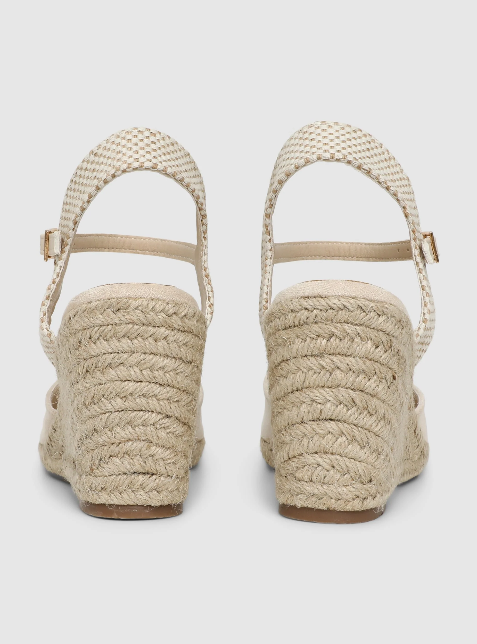 Sandalo espadrilles con zeppa a tinta unita - Image 5