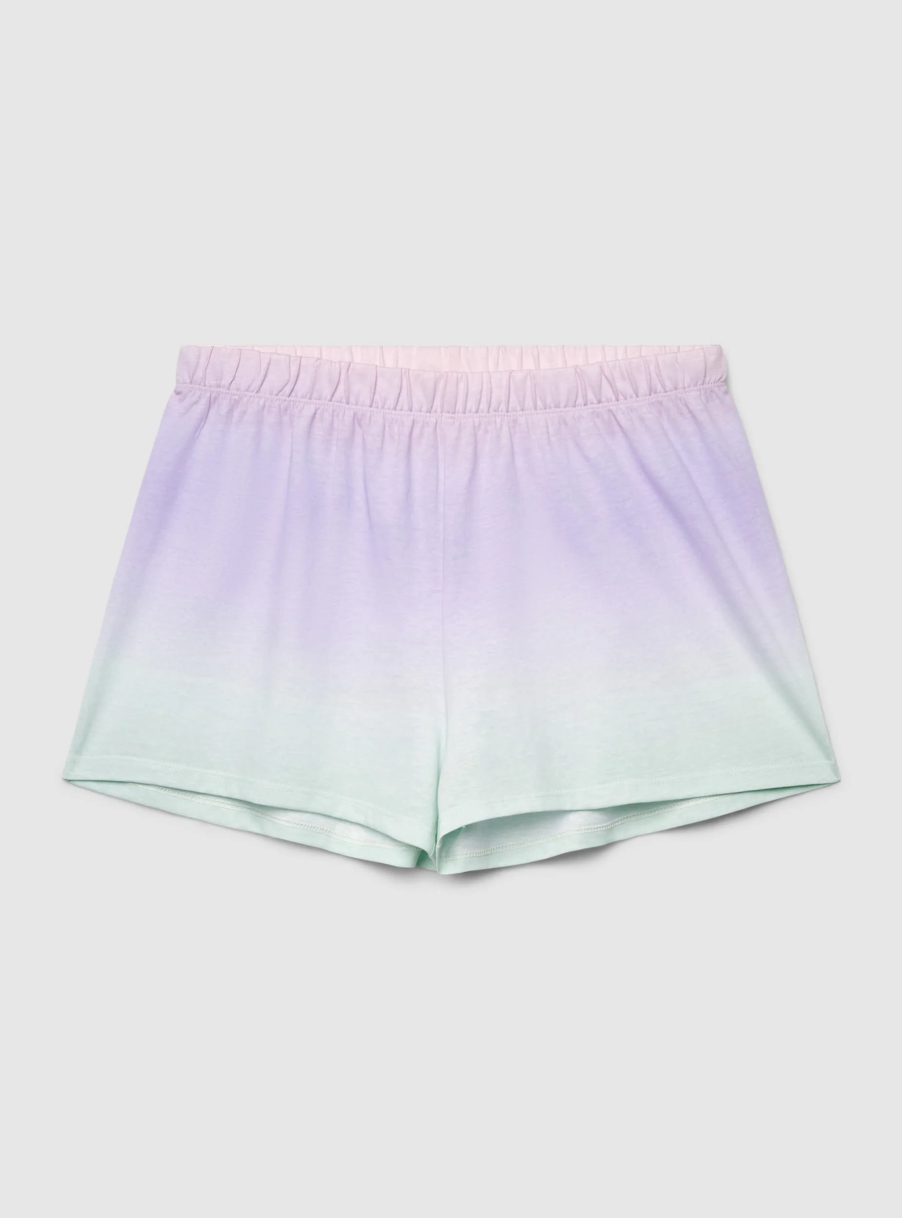 Set pigiama con t-shirt con scritta e pantaloncini fantasia - Image 5