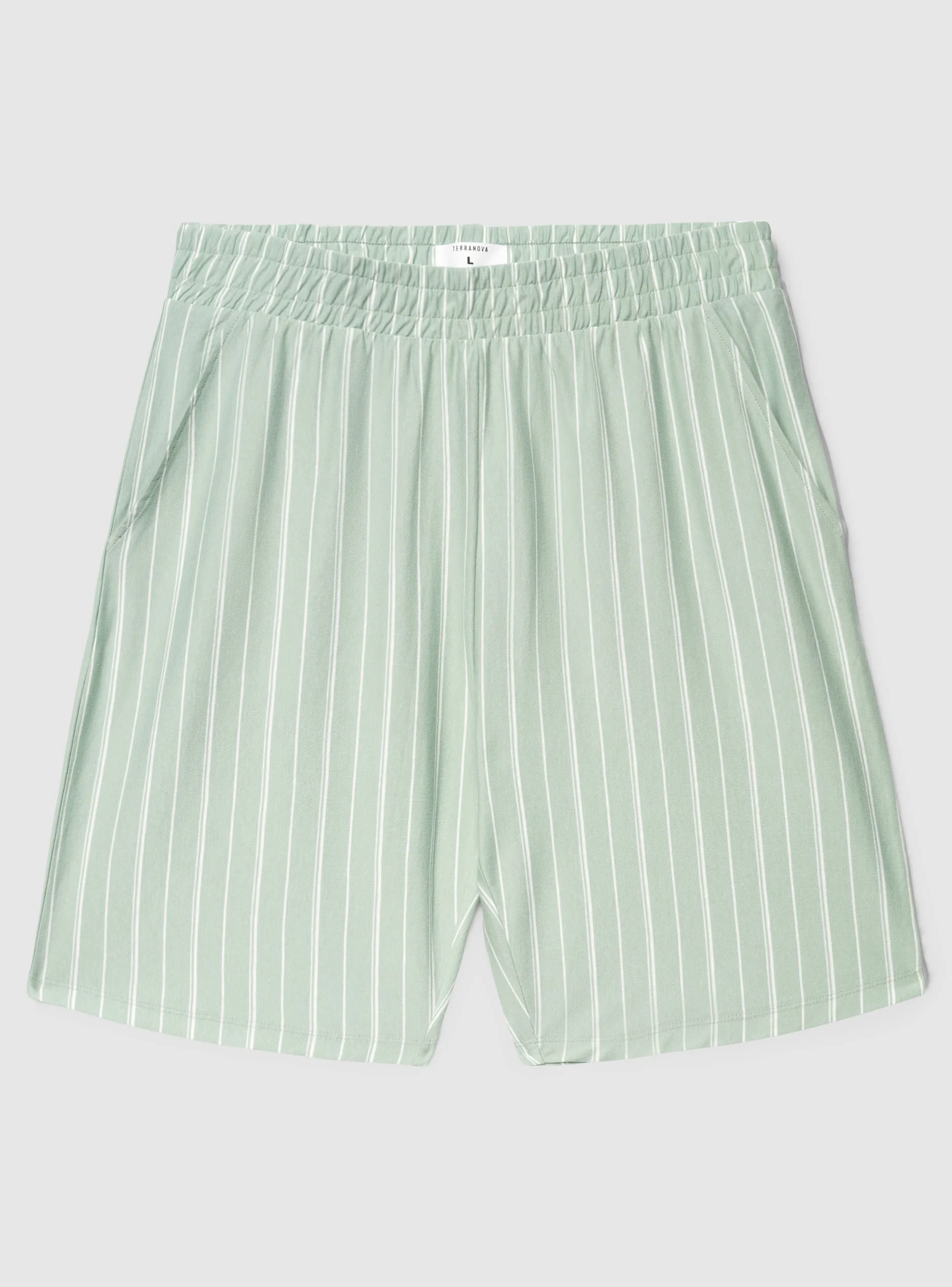 Set pigiama con t-shirt e bermuda a righe - Image 5