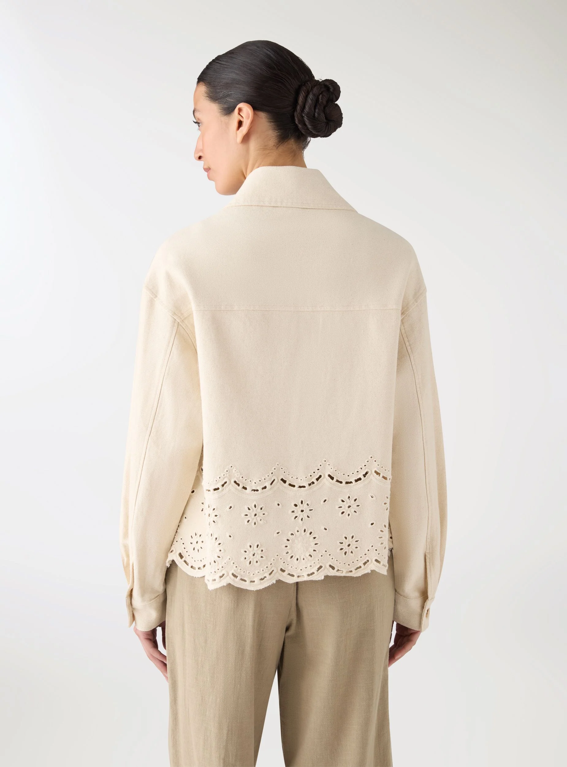 Shacket con ricamo sangallo - Image 3