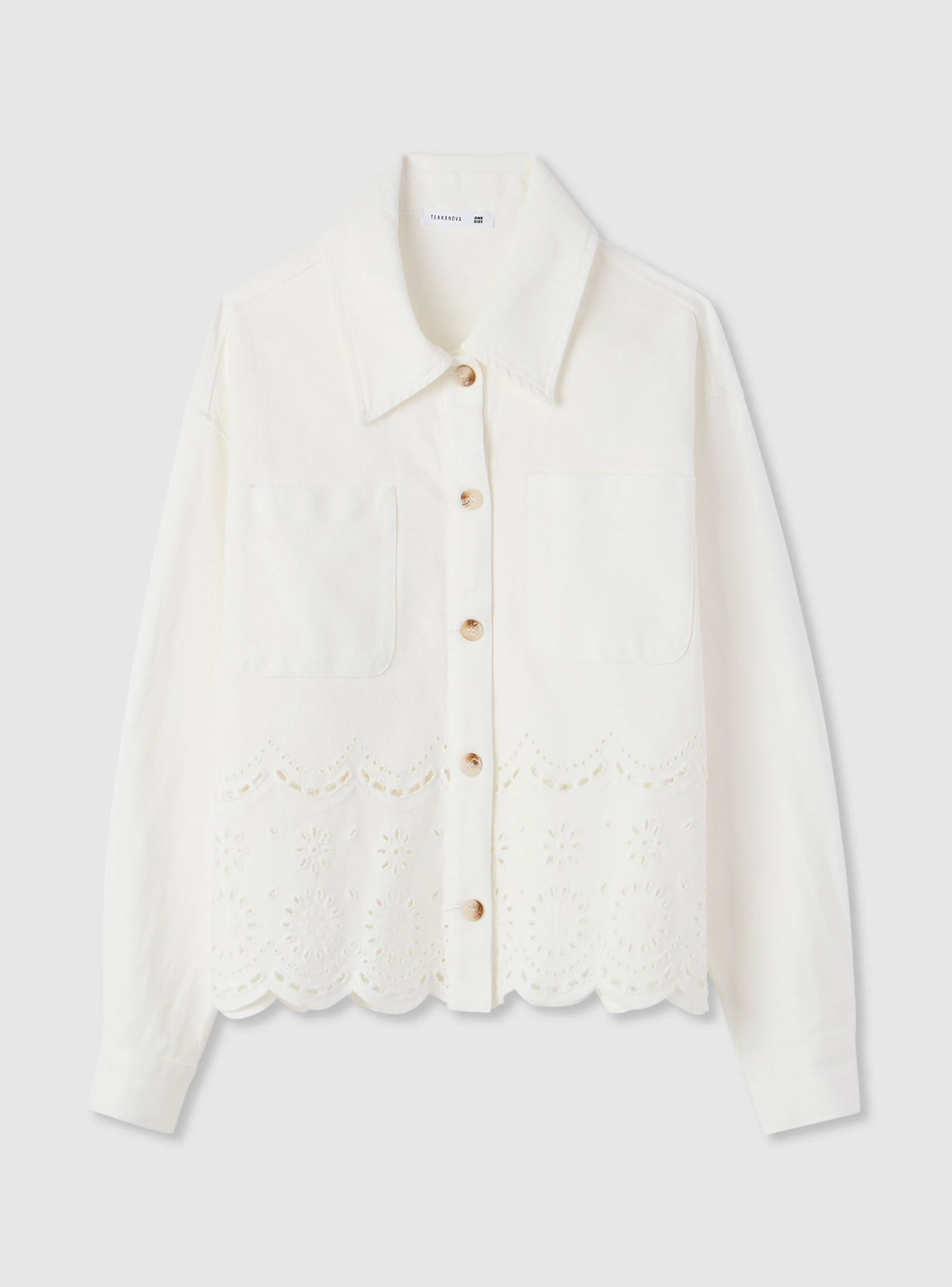 Shacket con ricamo sangallo - Image 5