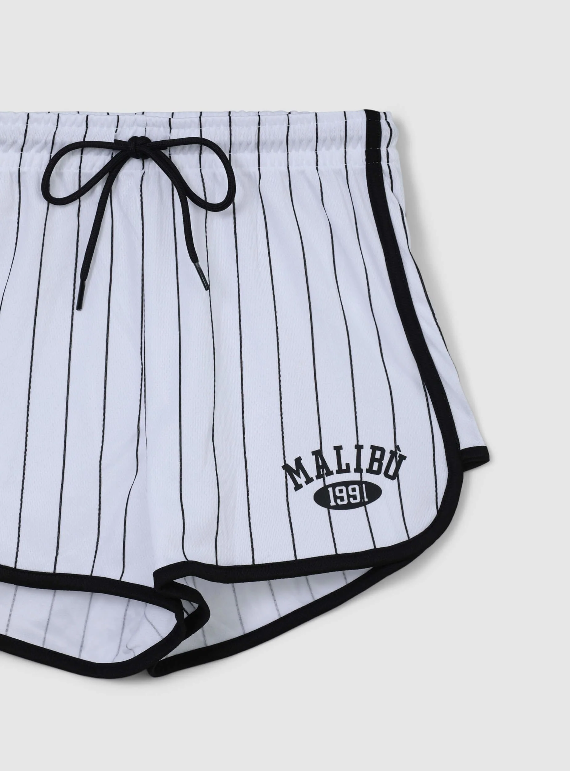 Shorts a righe con stampa college - Image 6