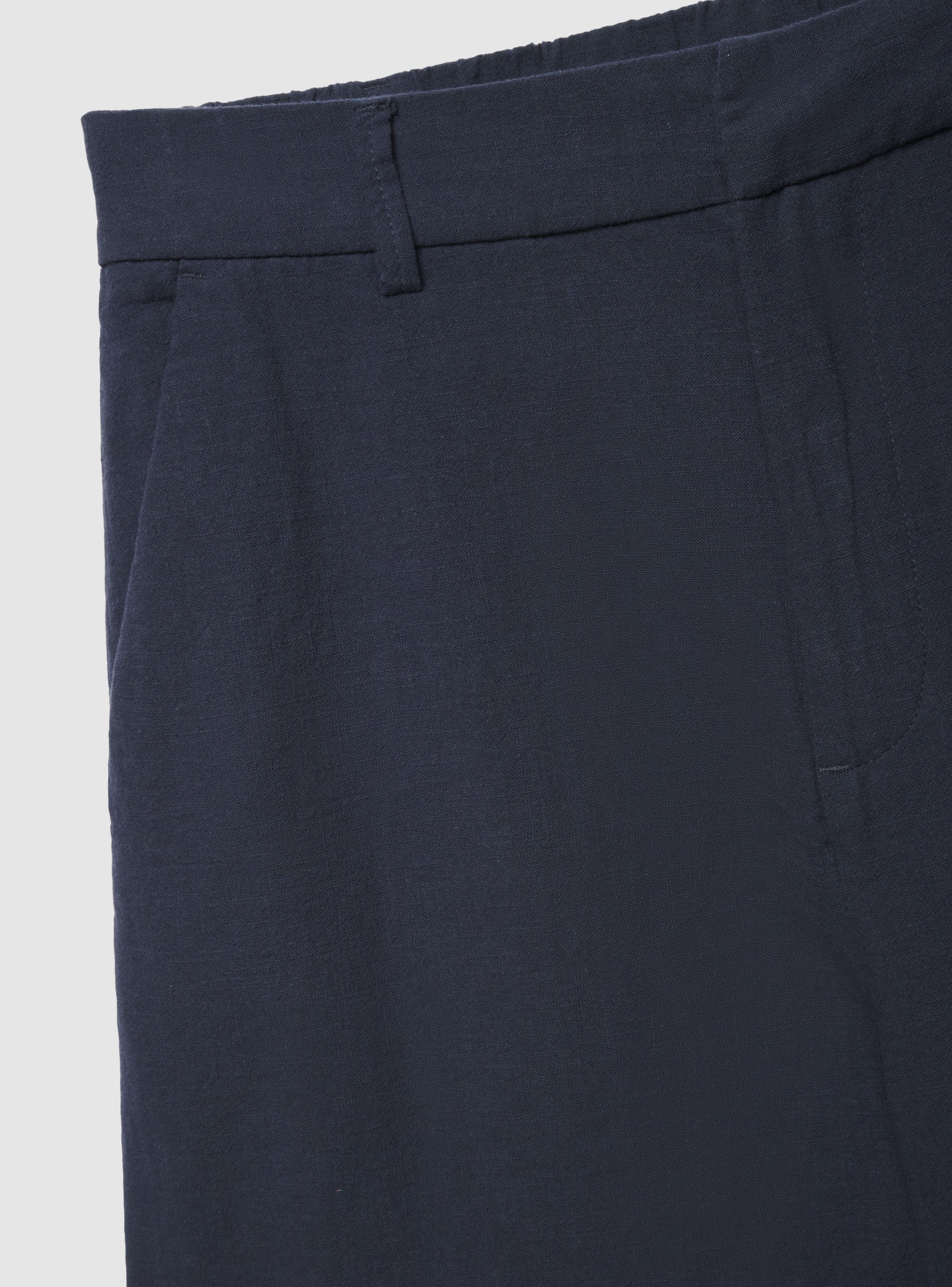 Shorts a tinta unita effetto lino - Image 7