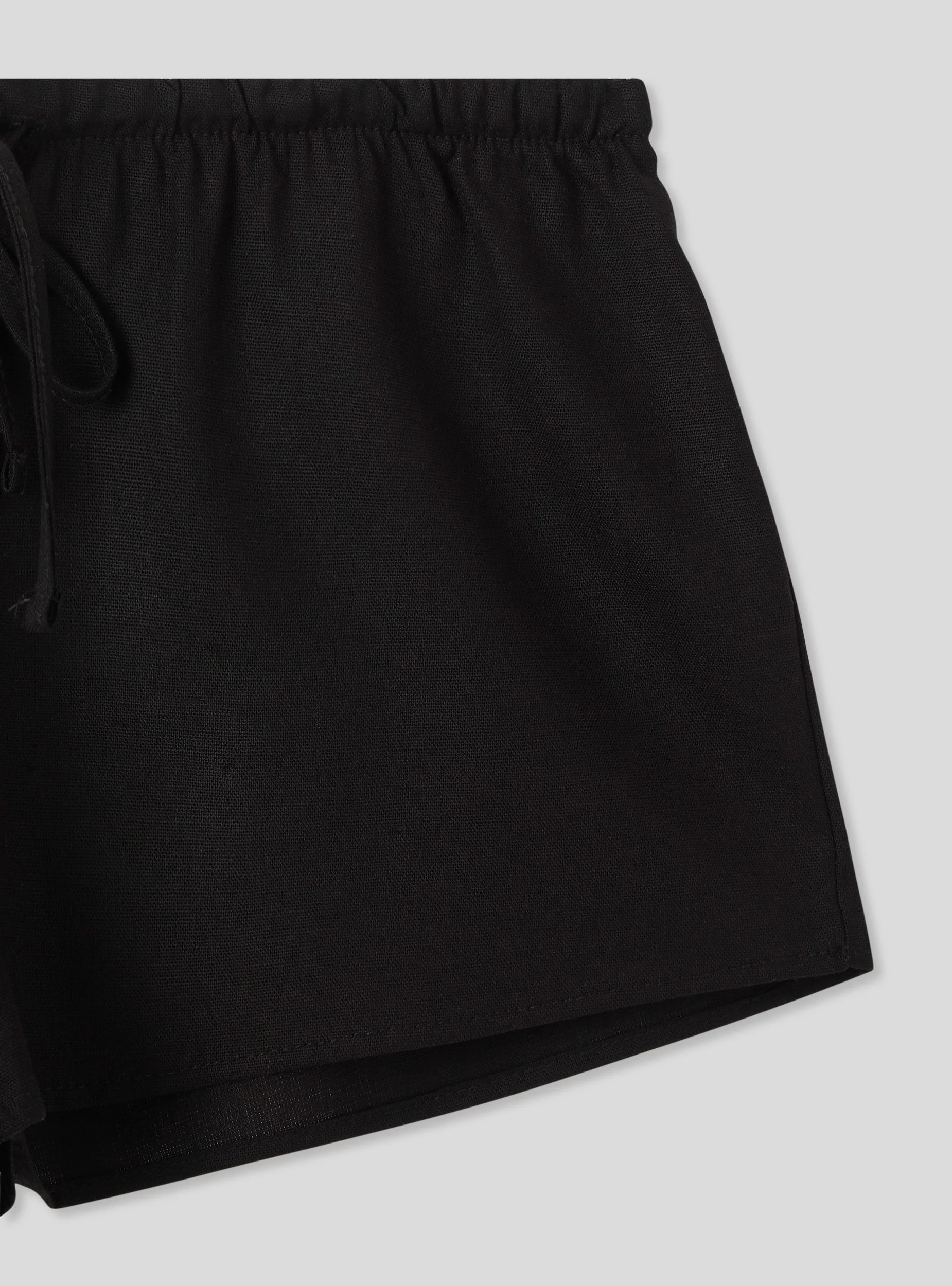 Shorts a vita bassa in misto lino - Image 5