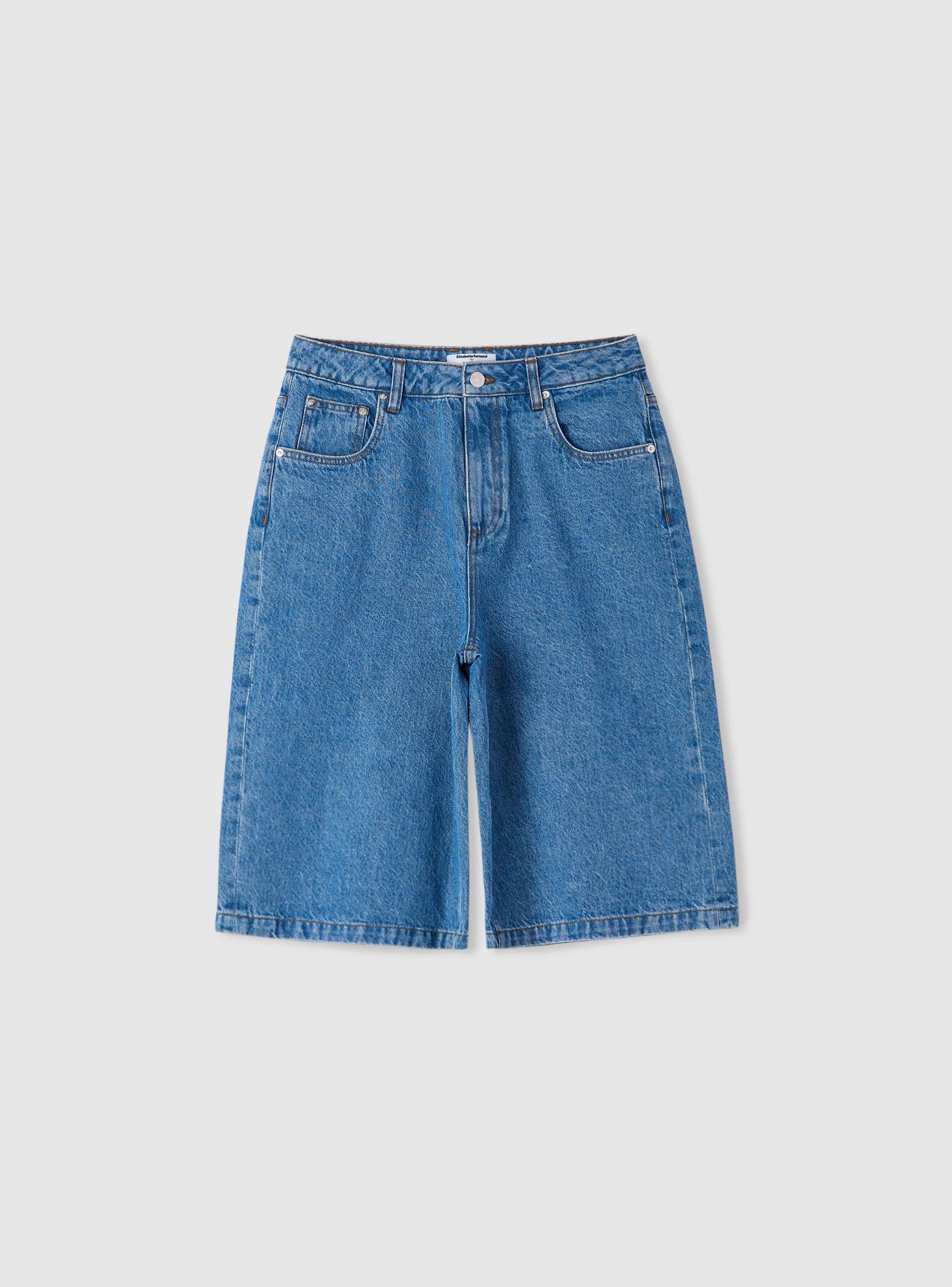 Shorts bermuda in denim con stampa fragola TRNPOPLAB - Image 7