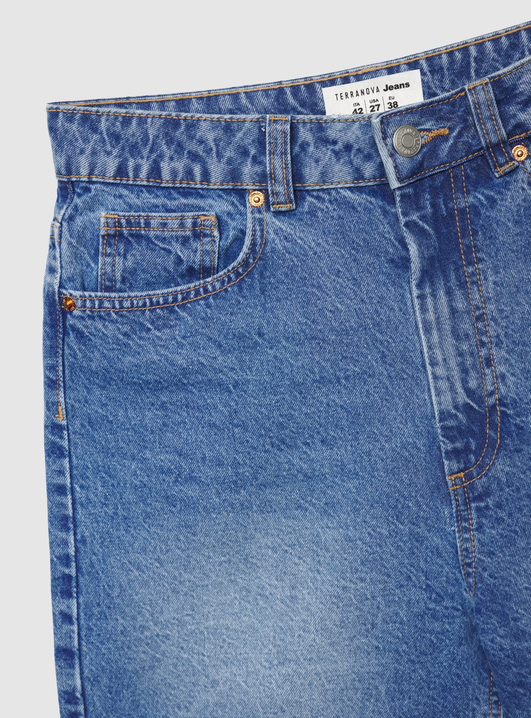 Shorts bermuda in jeans a vita alta - Image 5