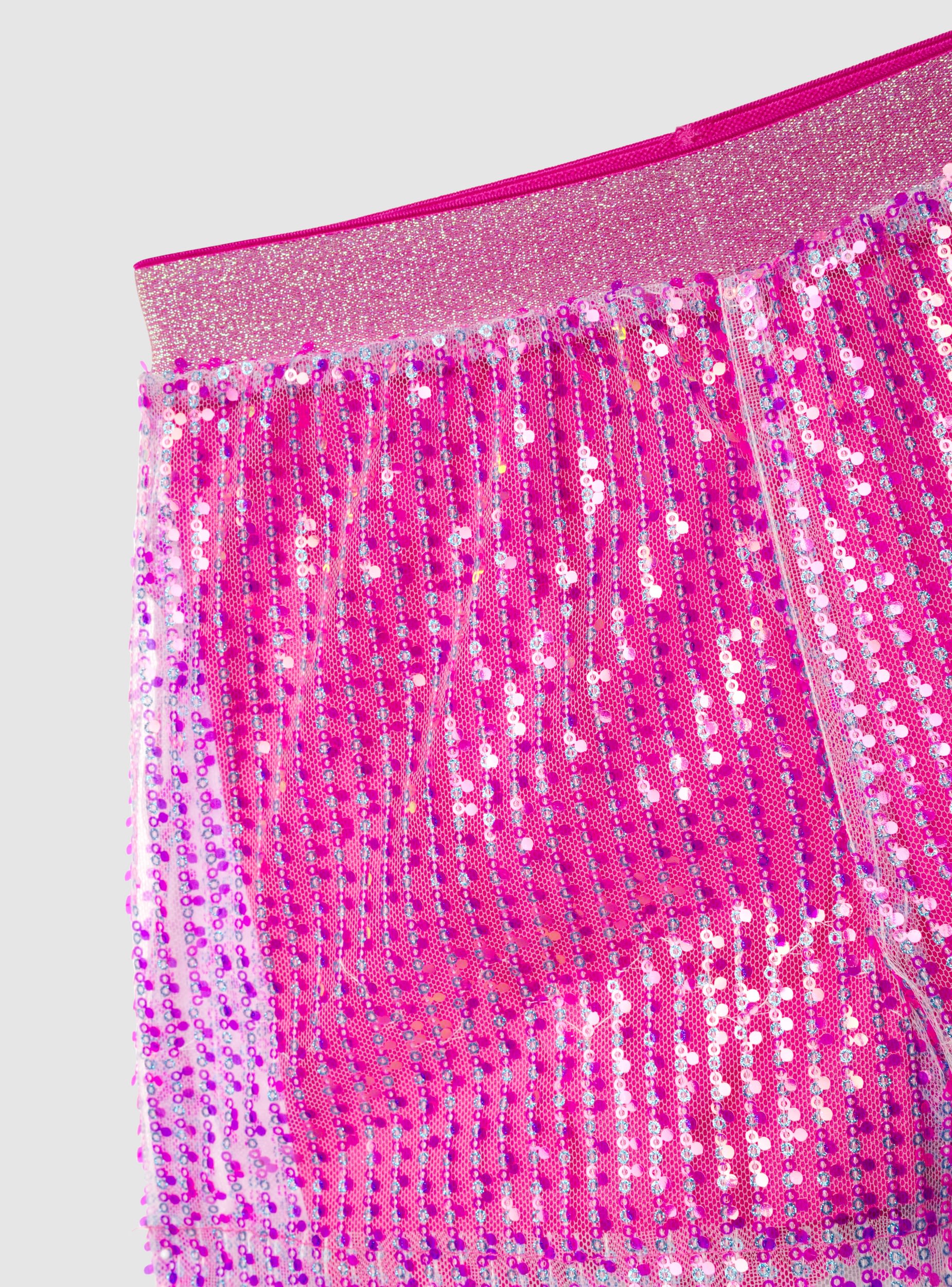 Shorts con paillettes e vita elasticizzata - Image 3