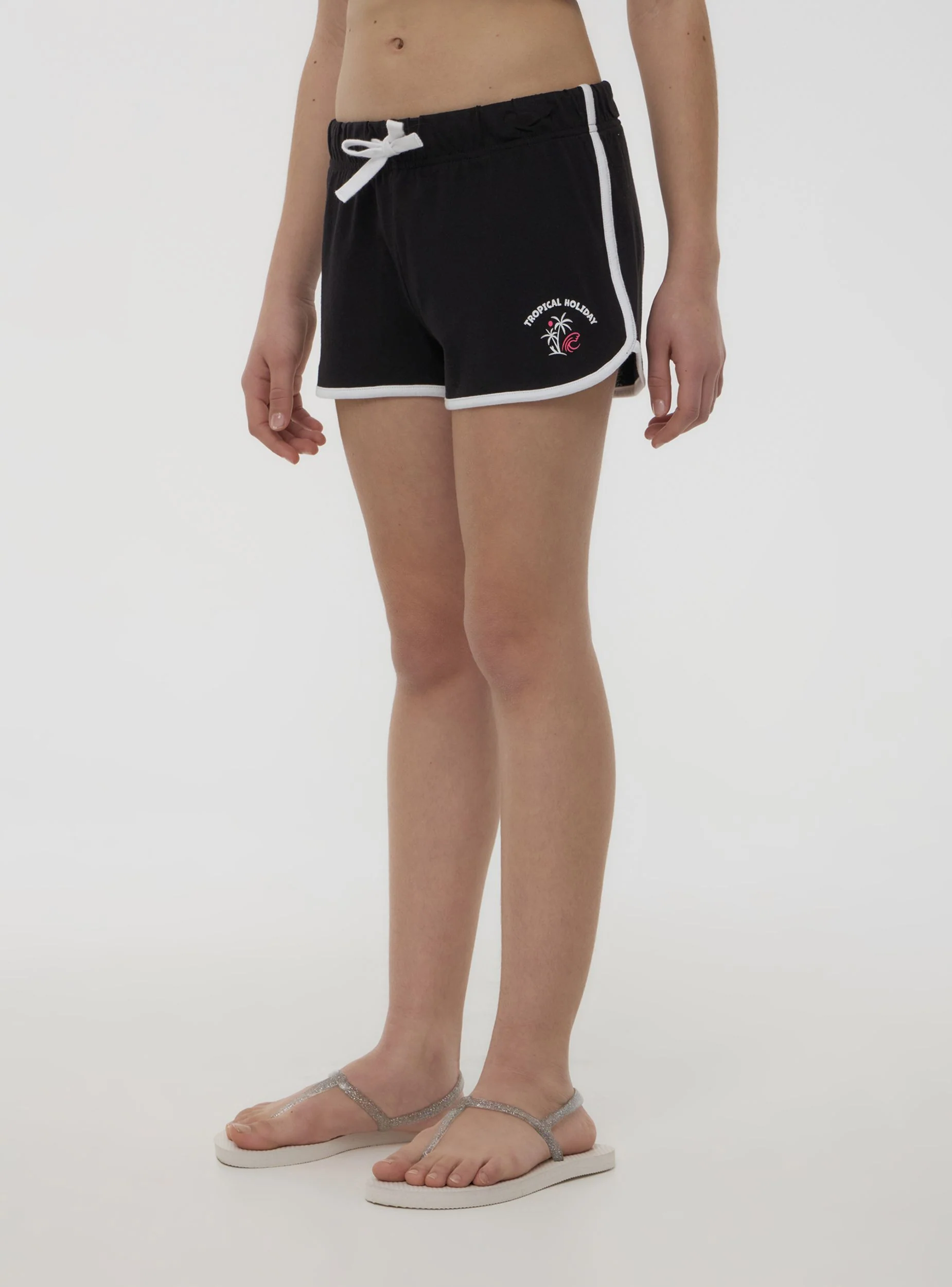 Shorts con stampa e profili