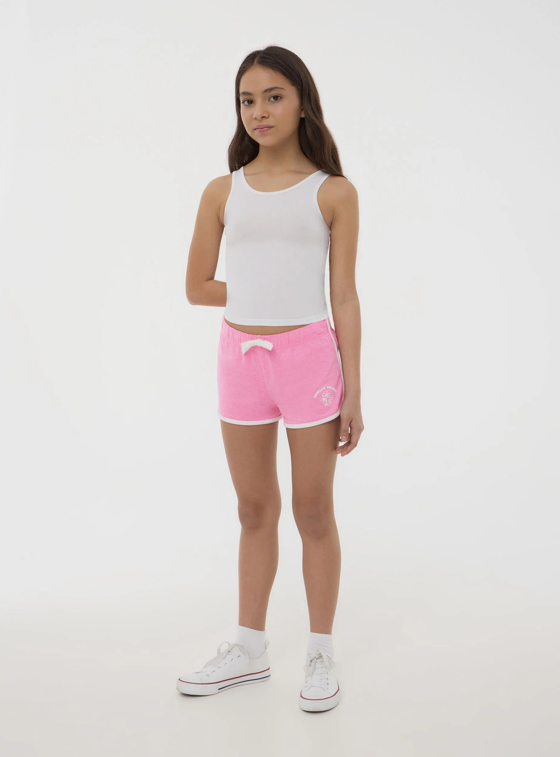 Shorts con stampa e profili - Image 3