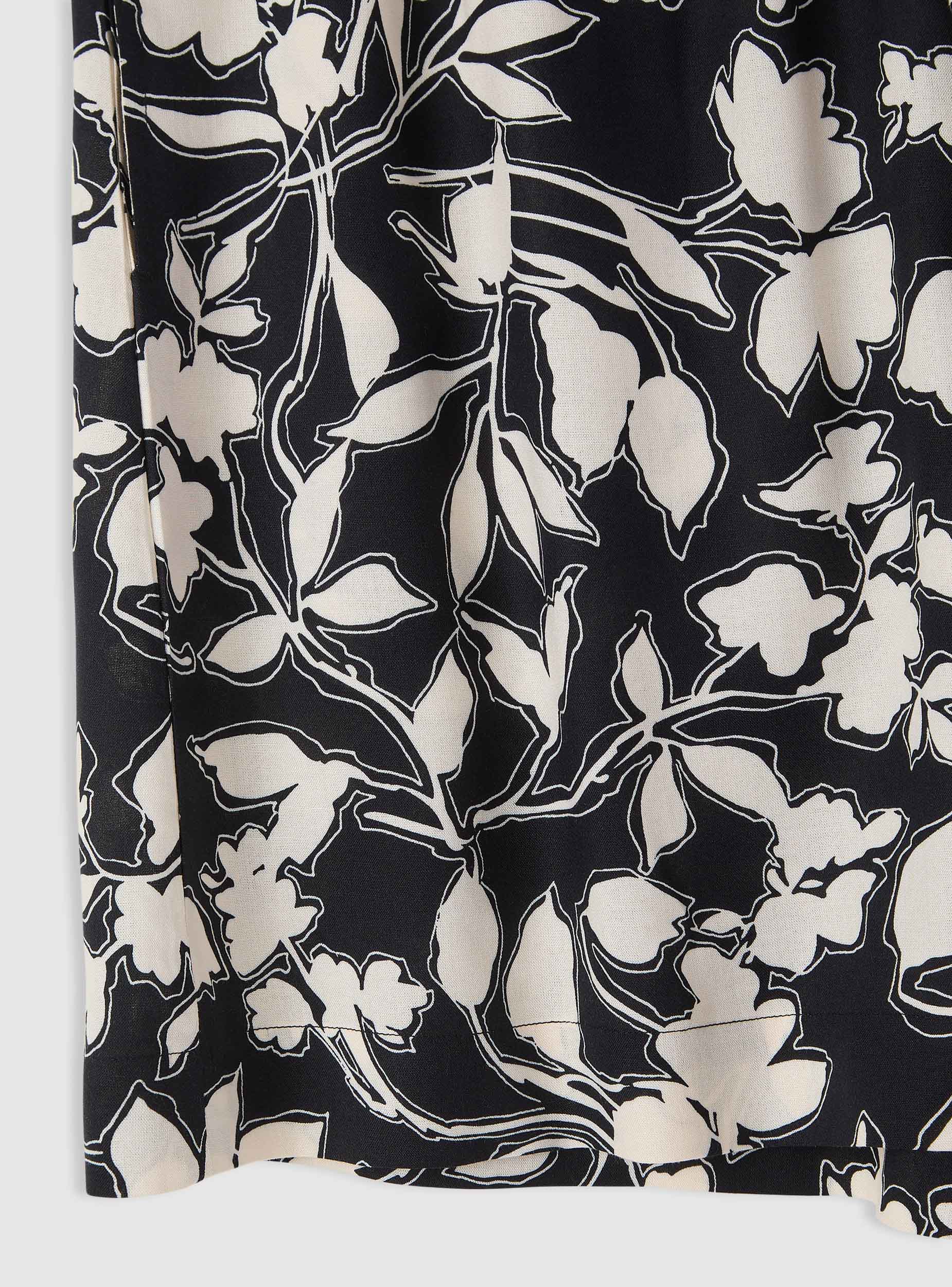 Shorts con stampa fiori e vita elastica - Image 6