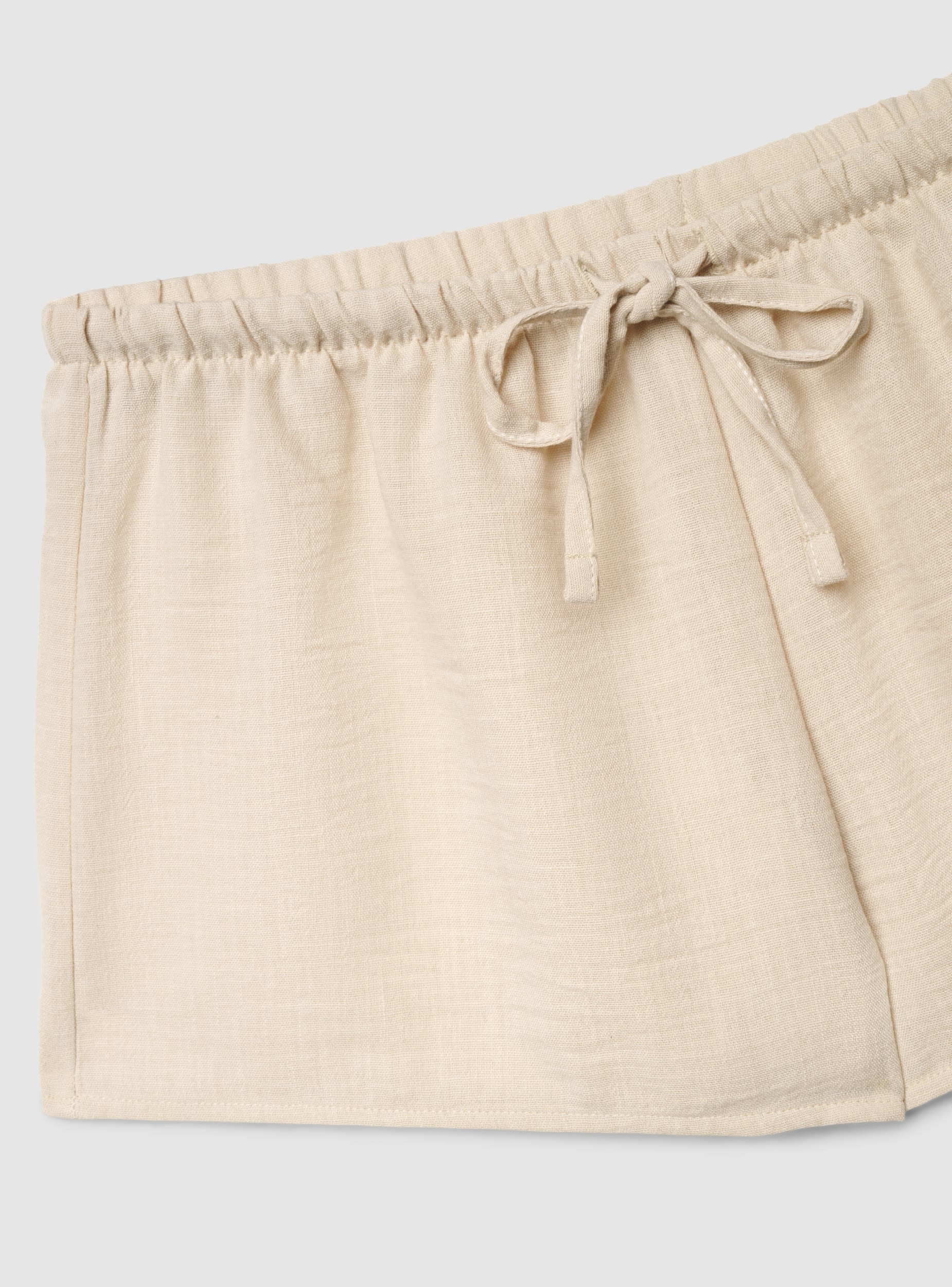 Shorts culotte a vita bassa effetto lino - Image 7