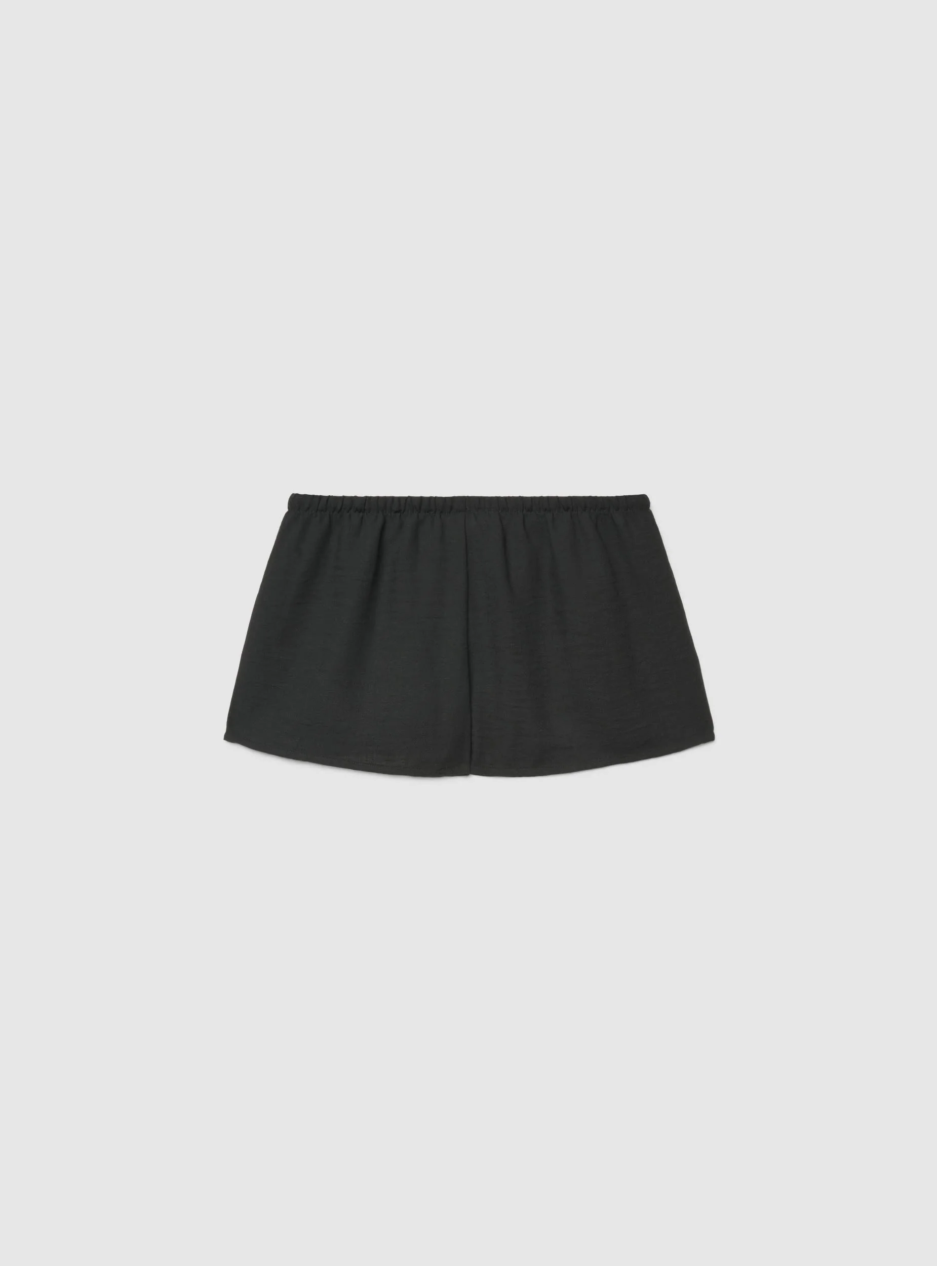 Shorts culotte a vita bassa effetto lino - Image 5