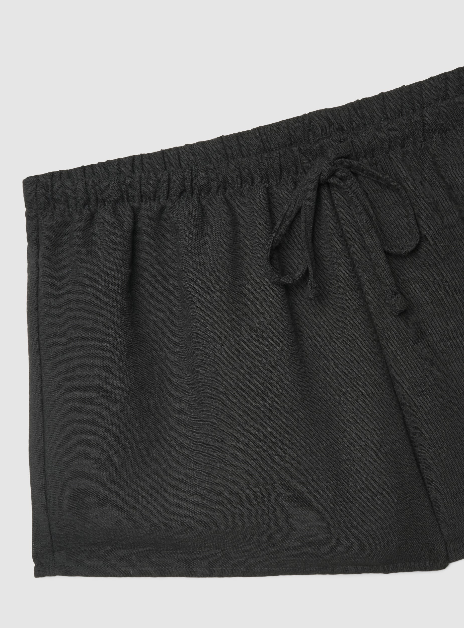 Shorts culotte a vita bassa effetto lino - Image 7