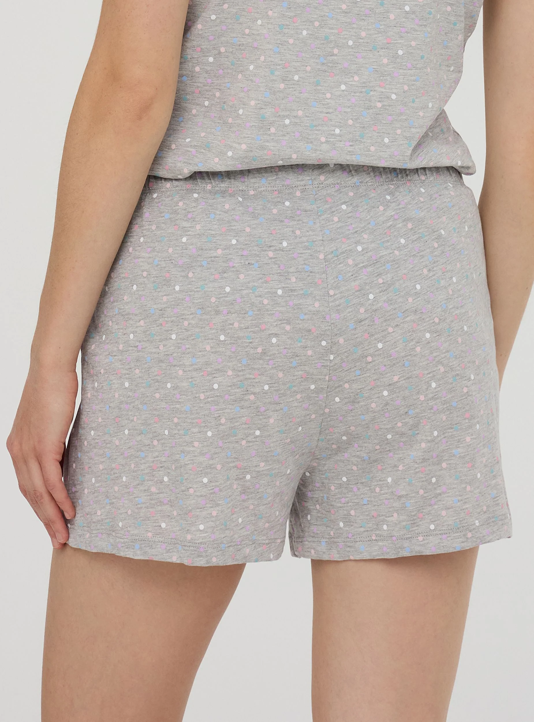 Shorts del pigiama a pois con coulisse - Image 2