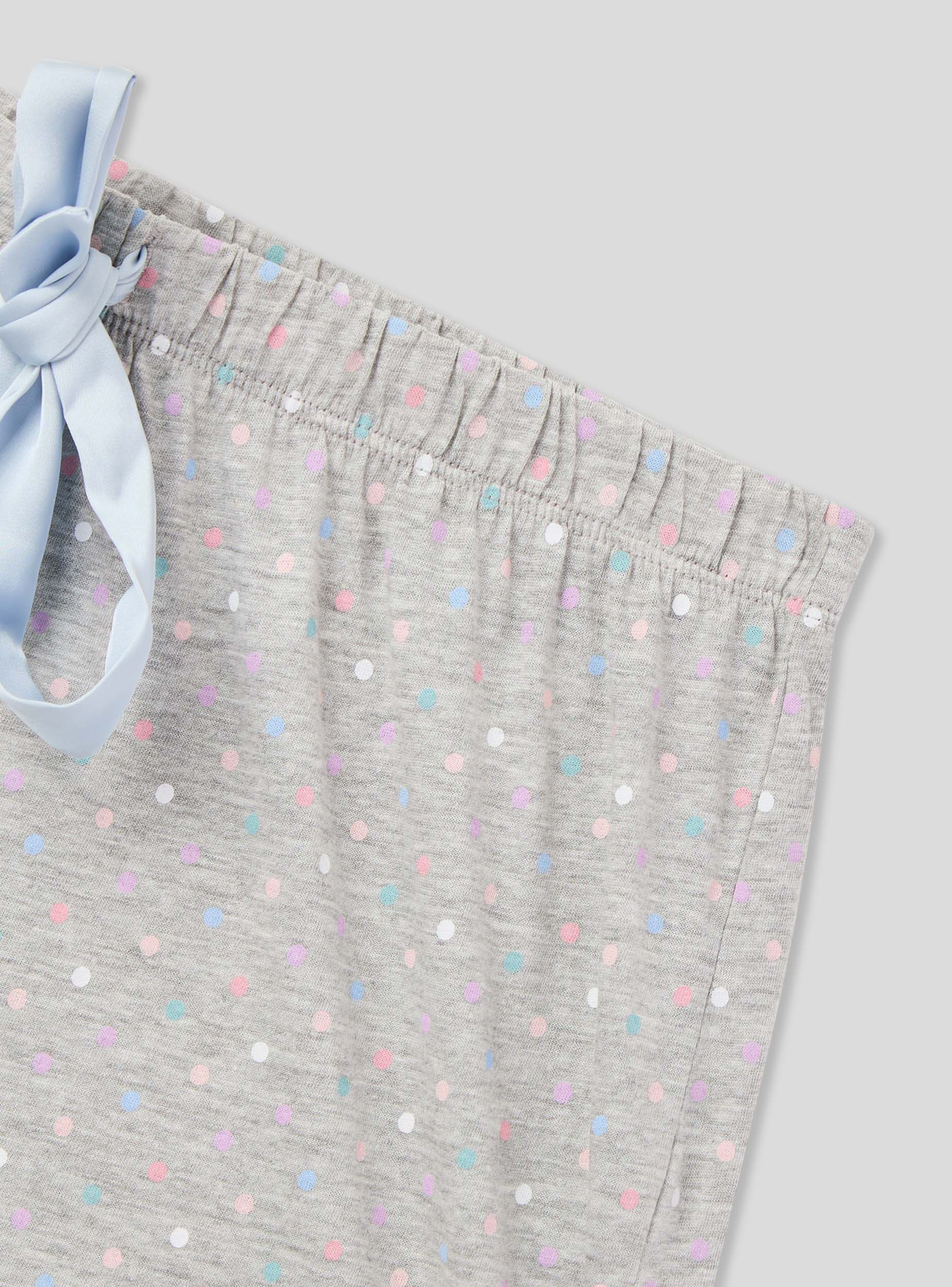 Shorts del pigiama a pois con coulisse - Image 4