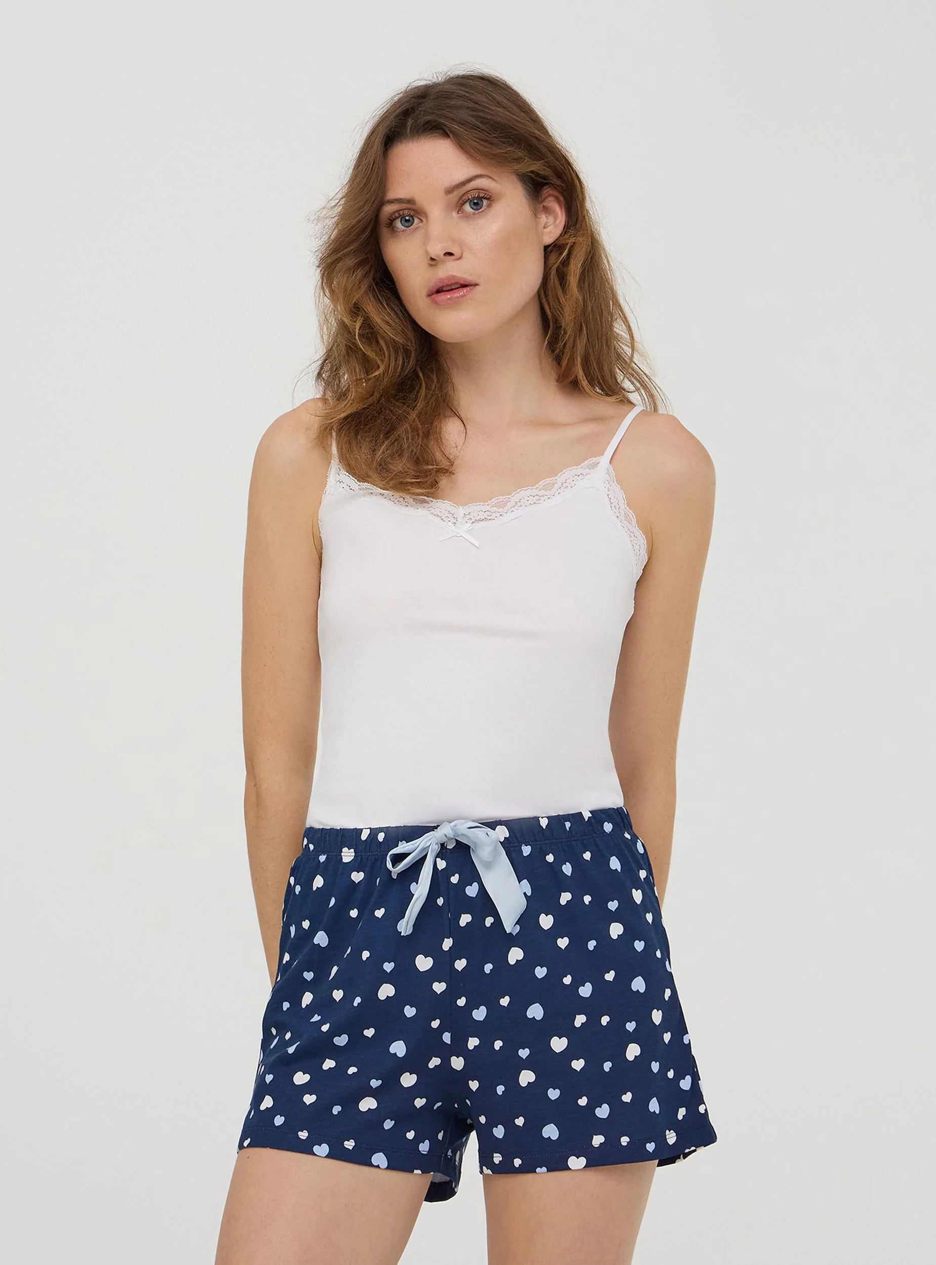 Shorts del pigiama con cuori e coulisse - Image 2