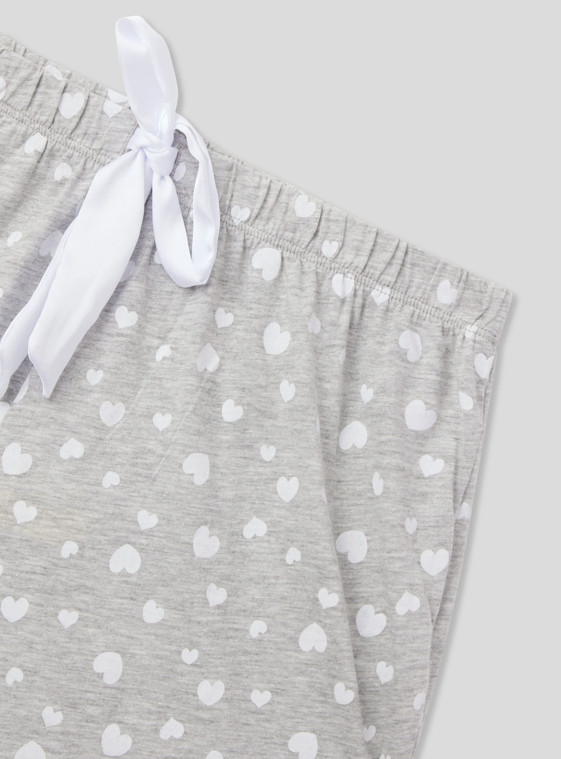 Shorts del pigiama con cuori e coulisse - Image 4