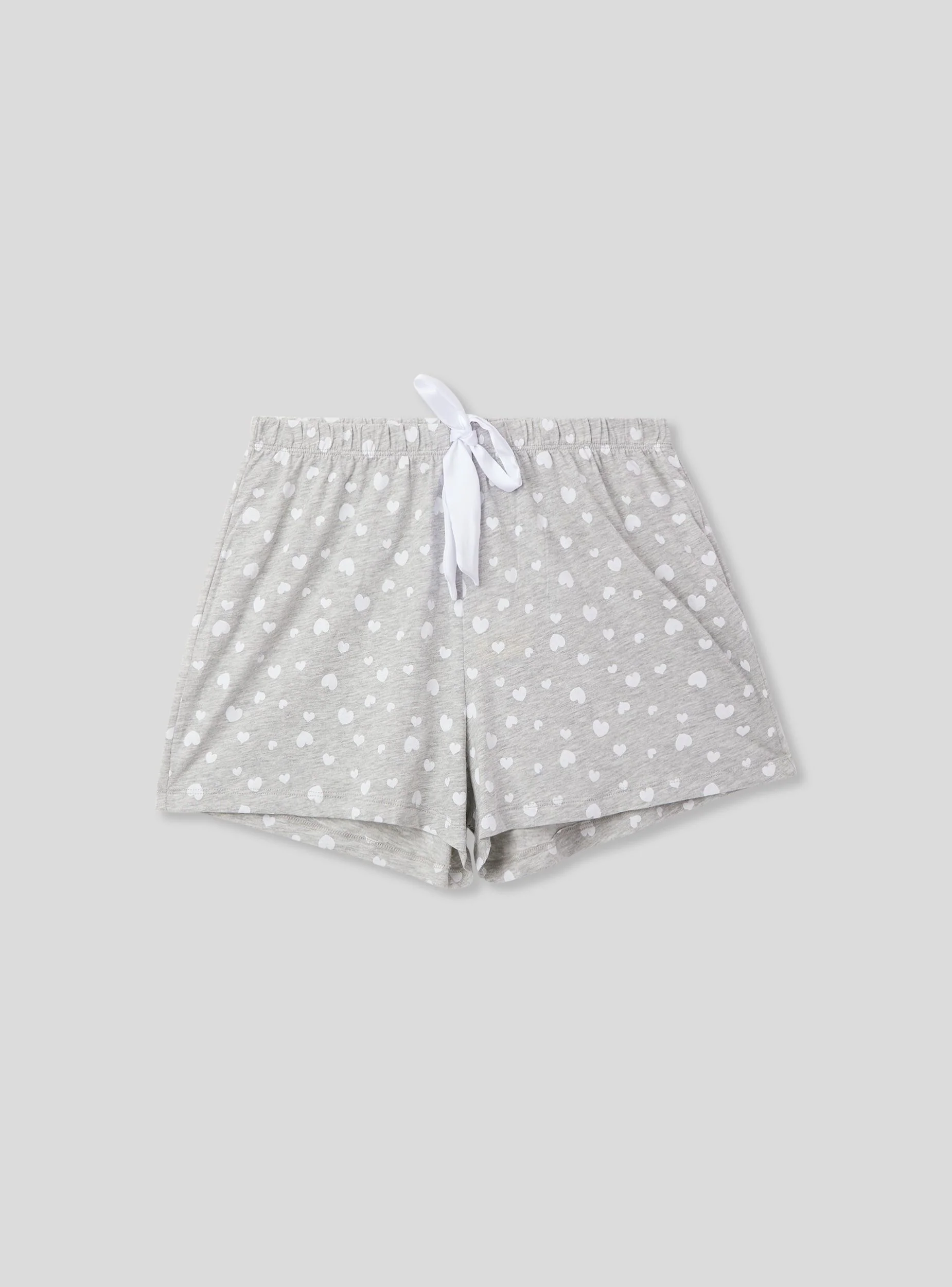 Shorts del pigiama con cuori e coulisse - Image 6