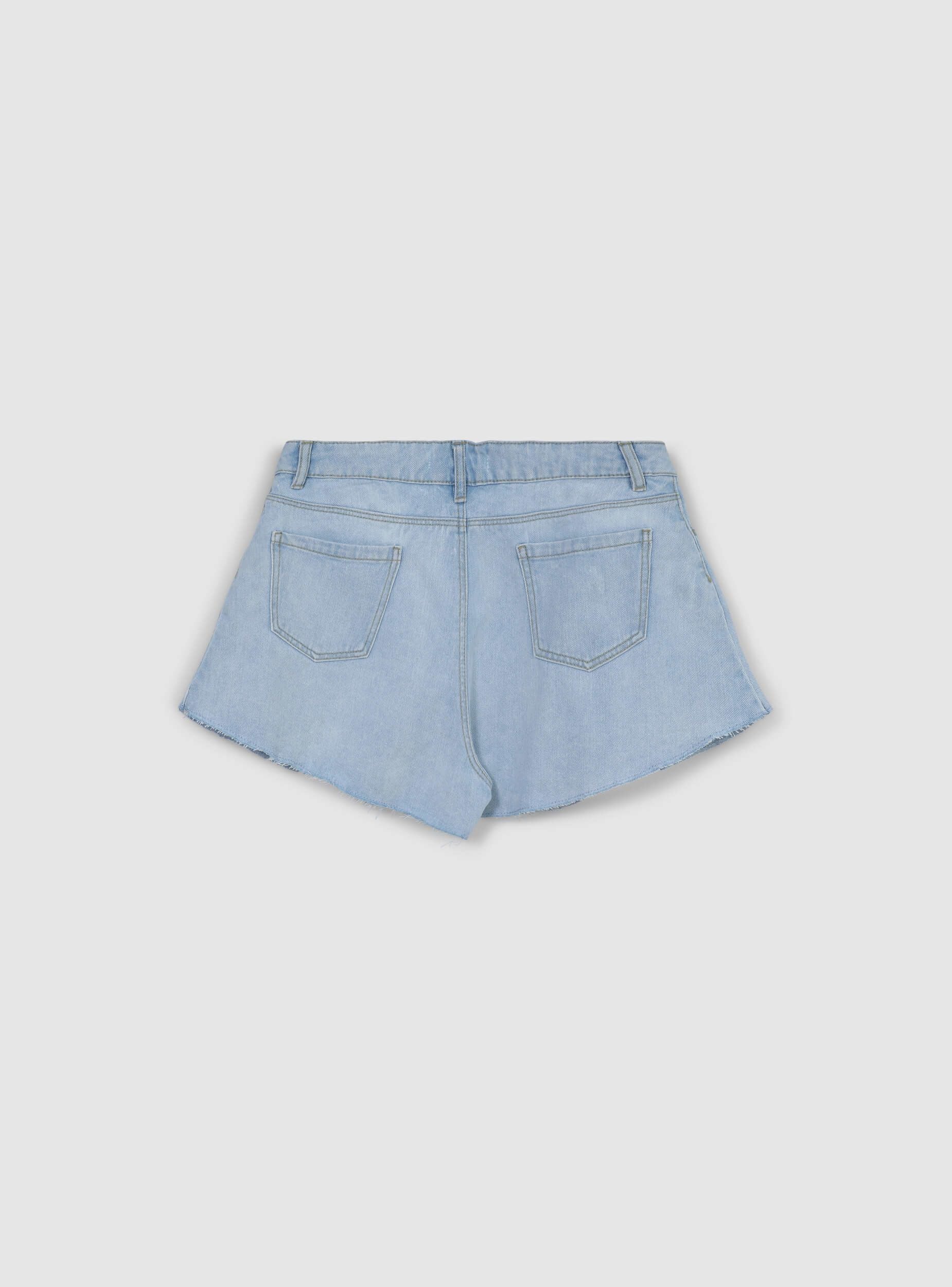 Shorts di jeans con applicazioni fiori - Image 4
