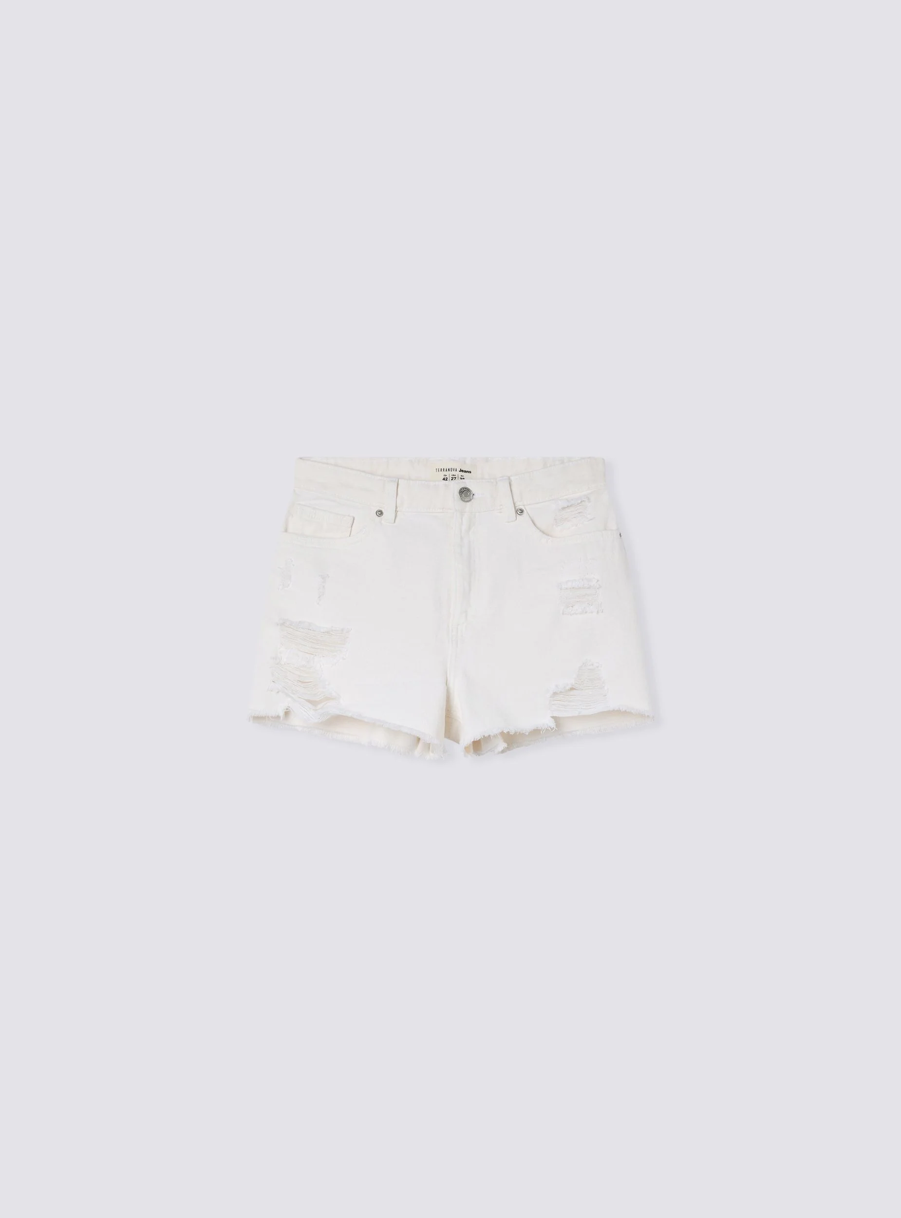 Shorts di jeans mom sfrangiati con strappi - Image 6