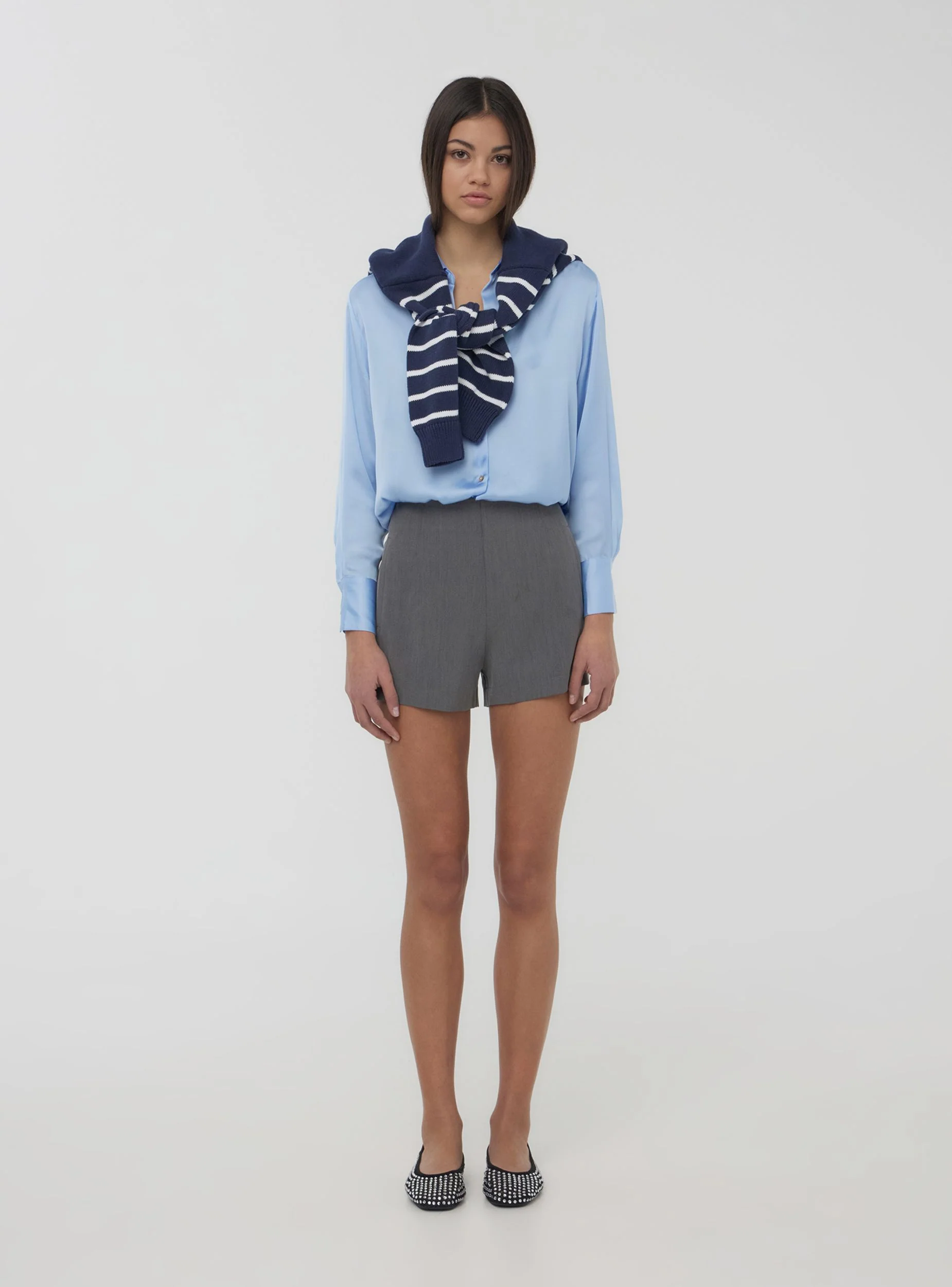 Shorts elasticizzati melange - Image 2