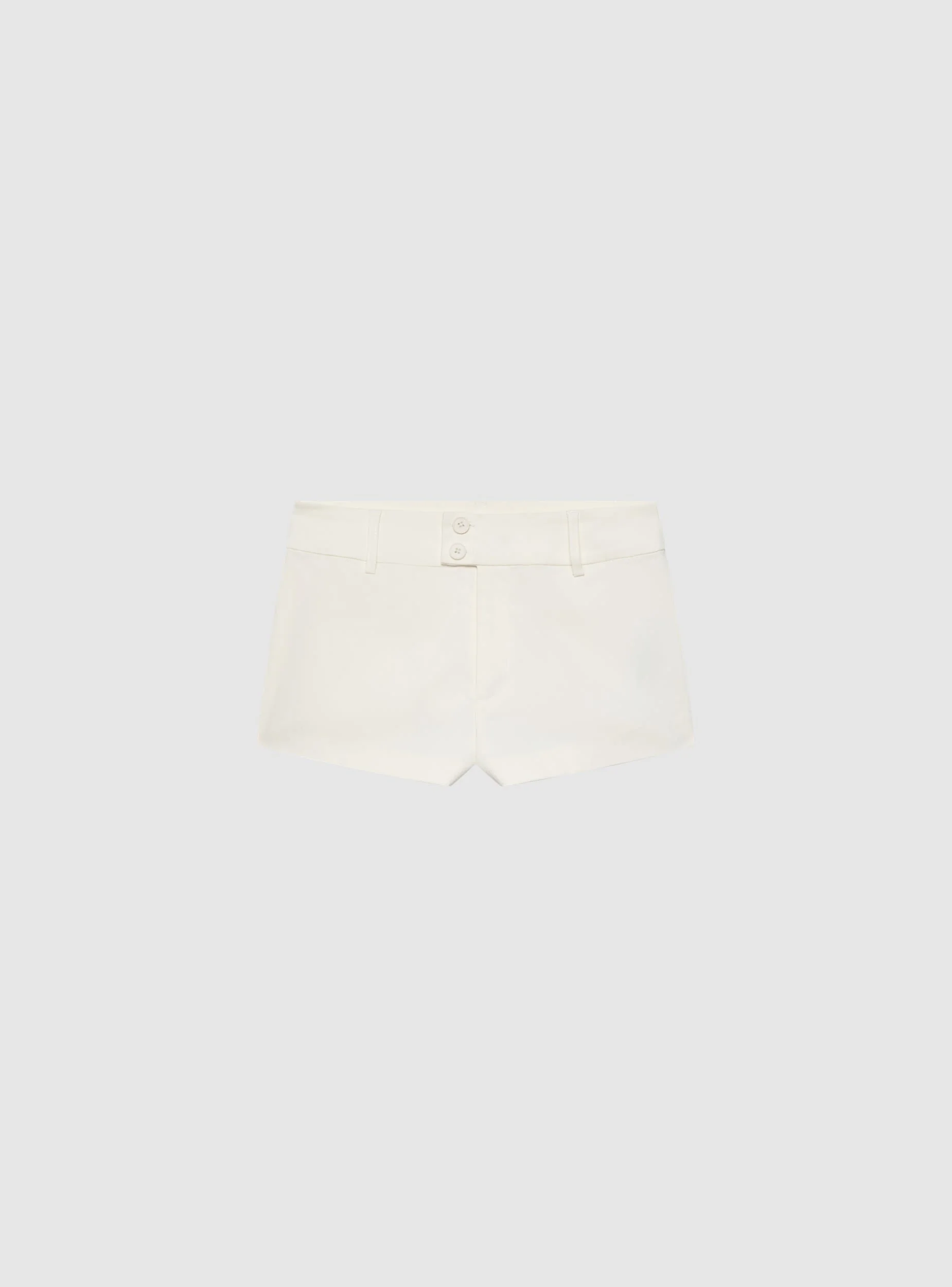 Shorts hot pants a tinta unita con doppio bottone