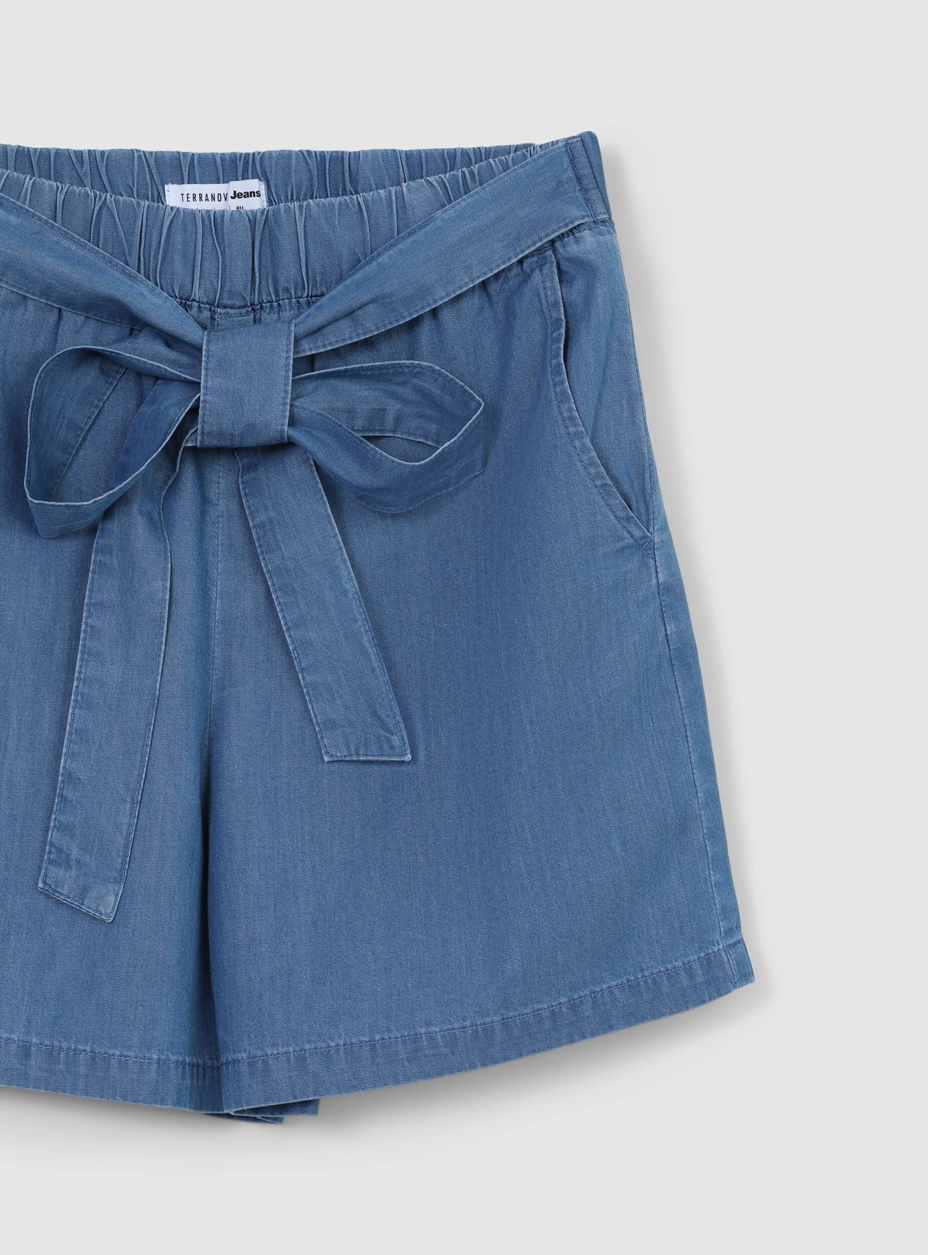 Shorts in denim chambray con fusciacca - Image 5