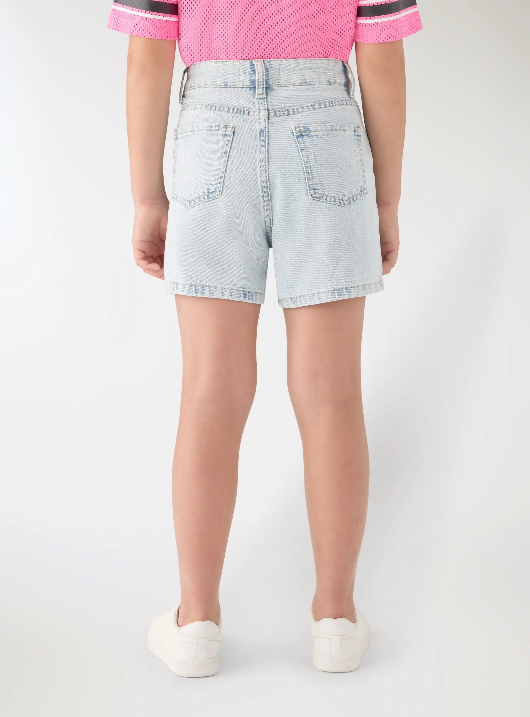 Shorts in denim con applicazioni - Image 3