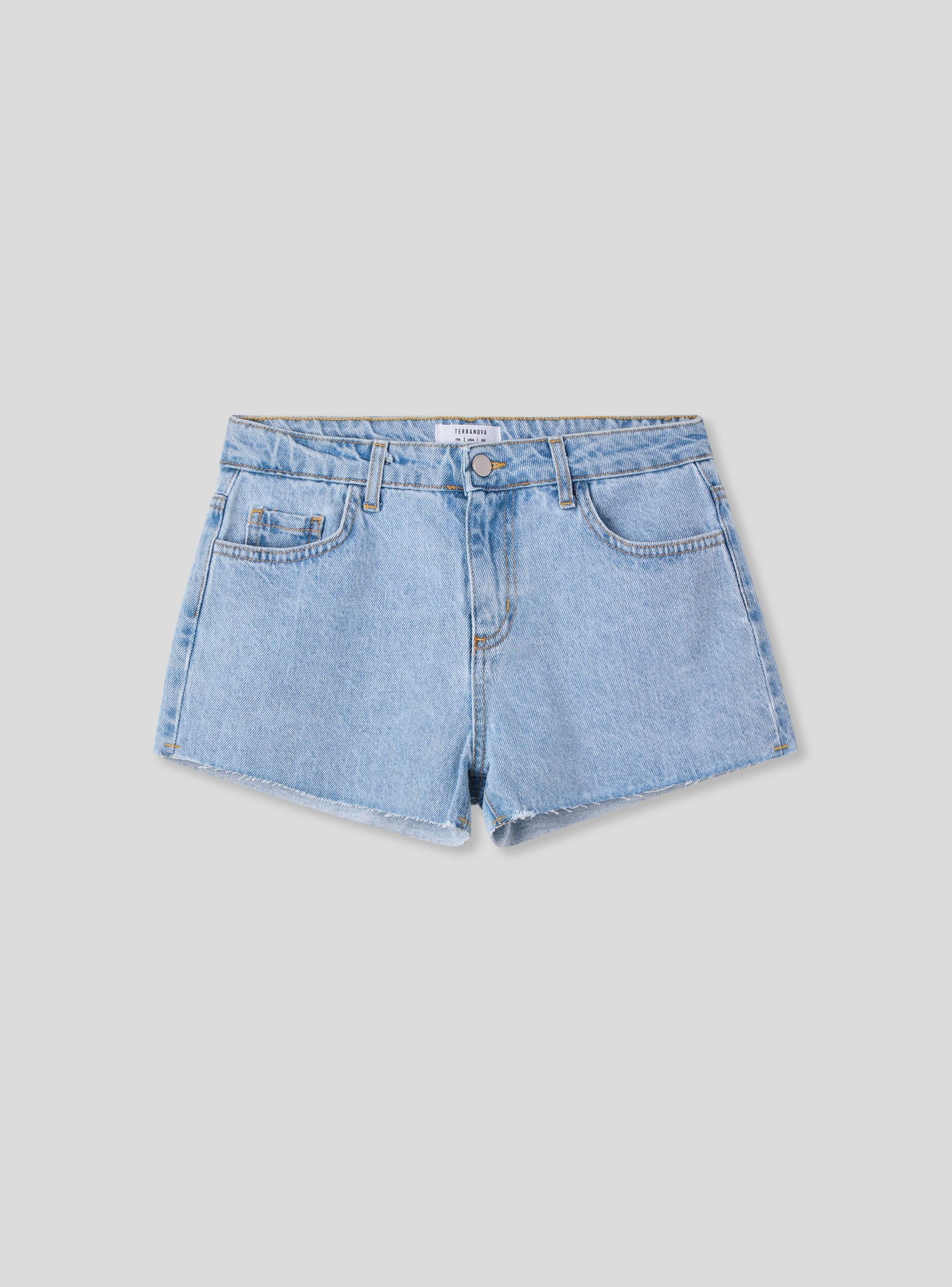 Shorts in denim con borchie a stella retro - Image 2