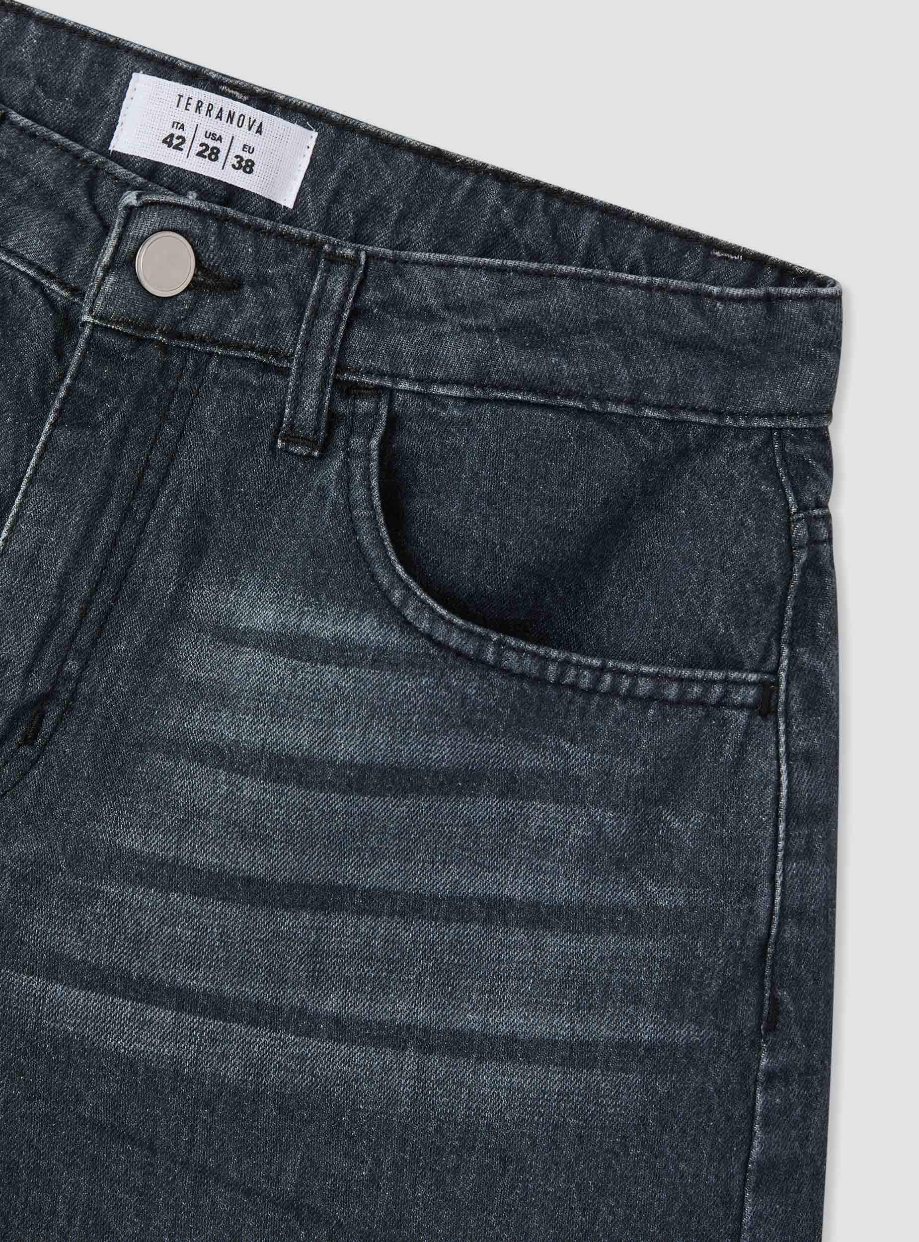 Shorts in denim con stampa - Image 3