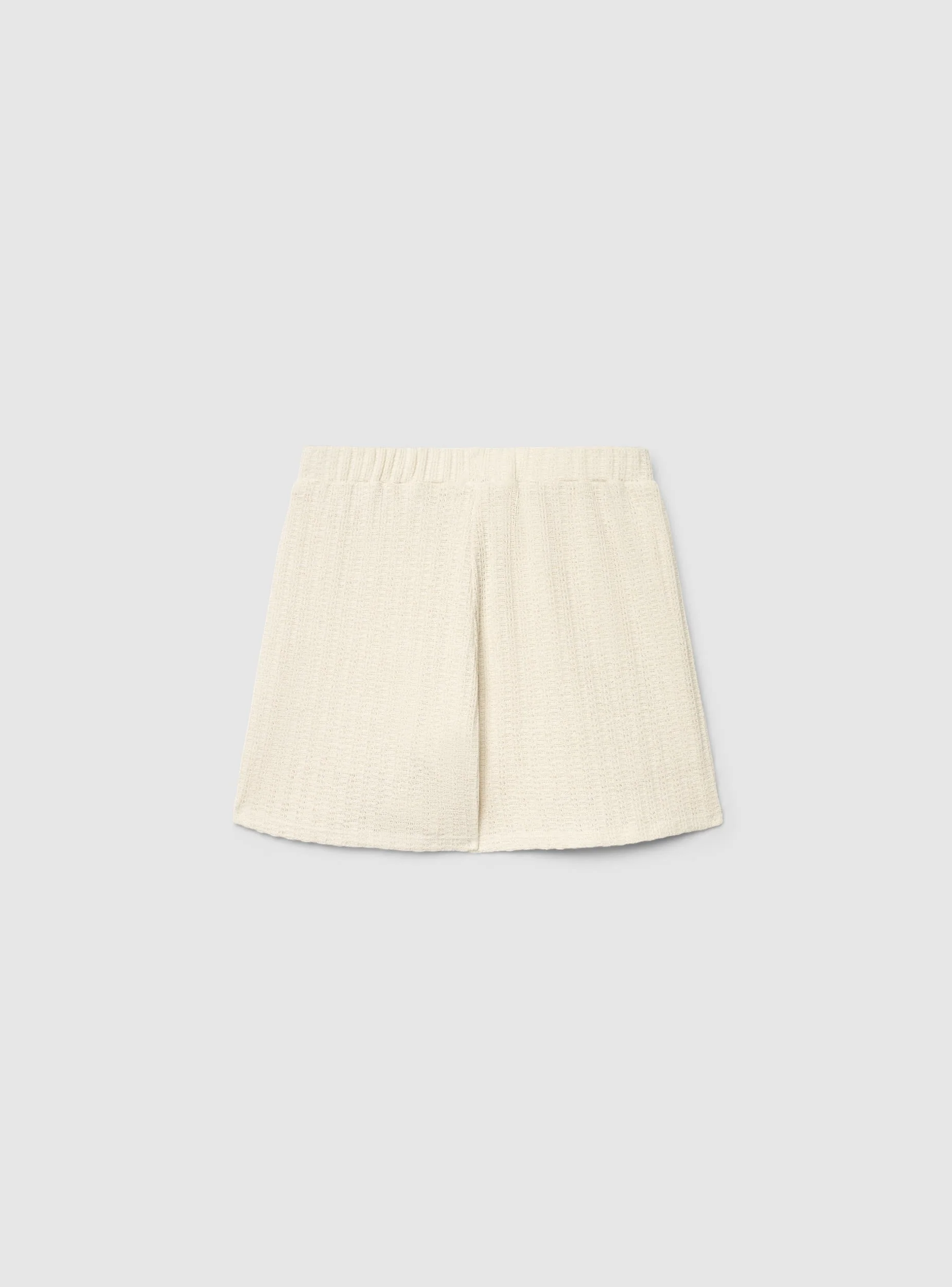 Shorts in maglia a tinta unita con elastico in vita - Image 6